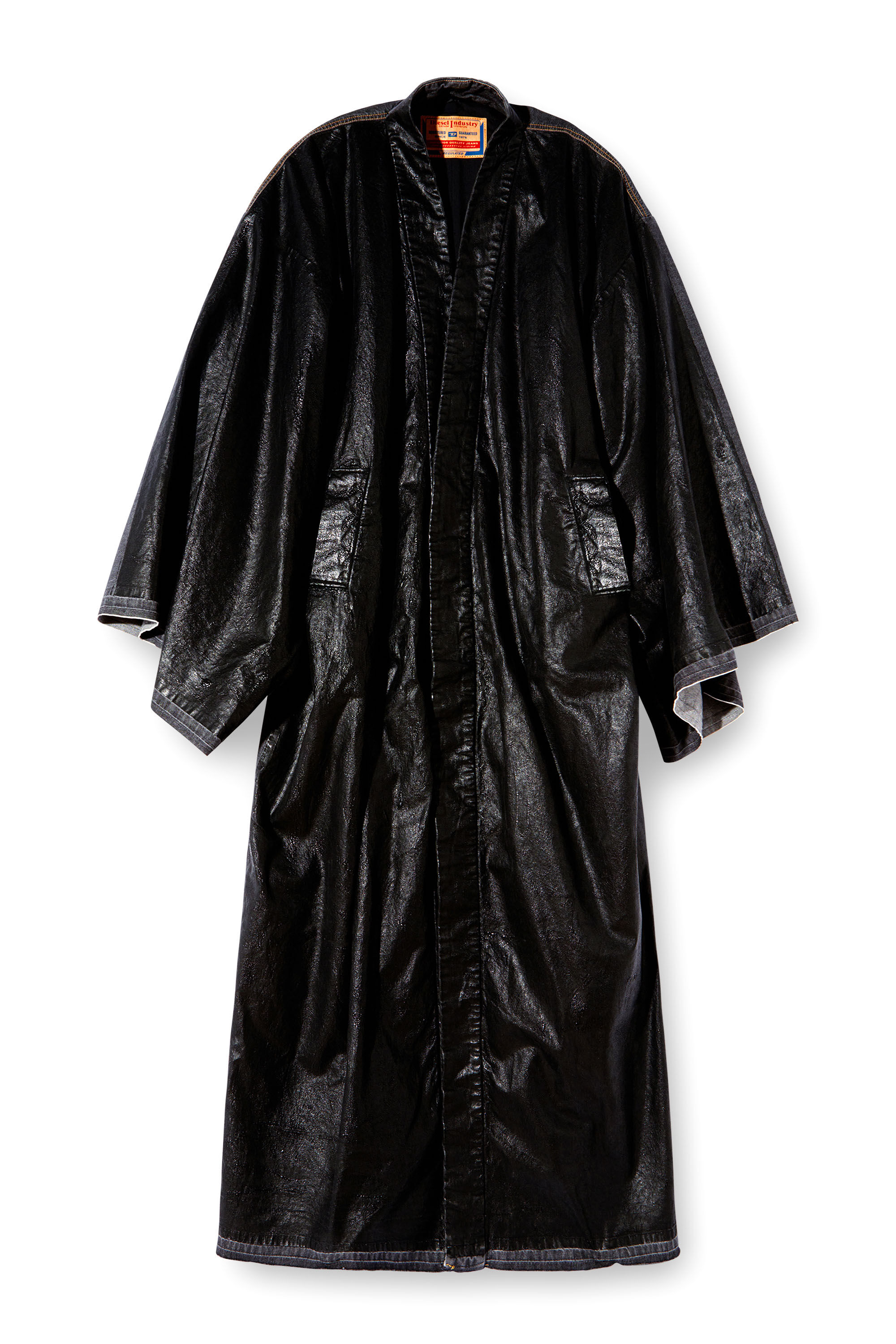 Diesel - D-D-KIM, Cappotto stile kimono con coating Unisex in Nero - 2