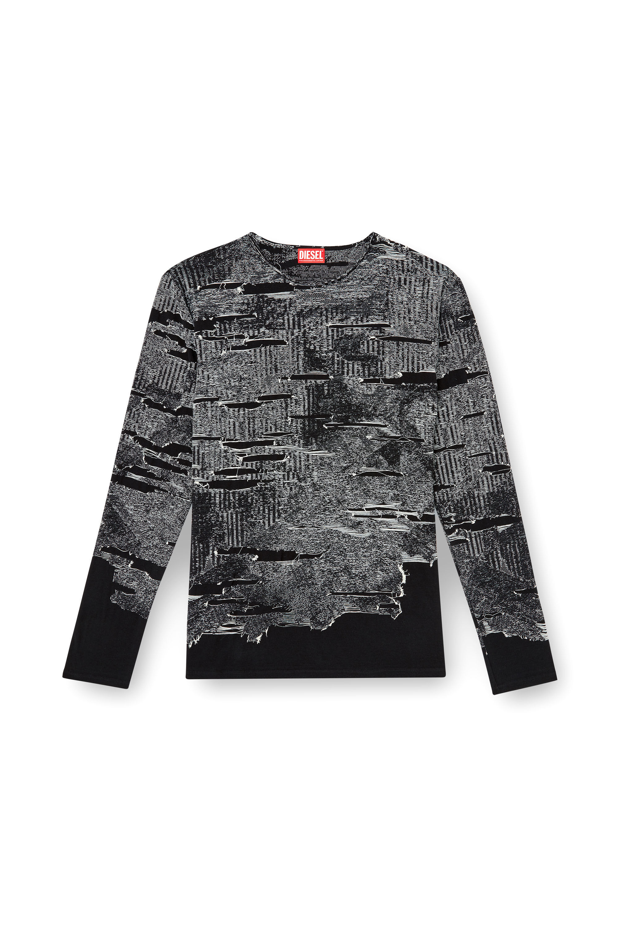 Diesel - K-CADMO, Maglia con effetto distressed Uomo in Nero - 2