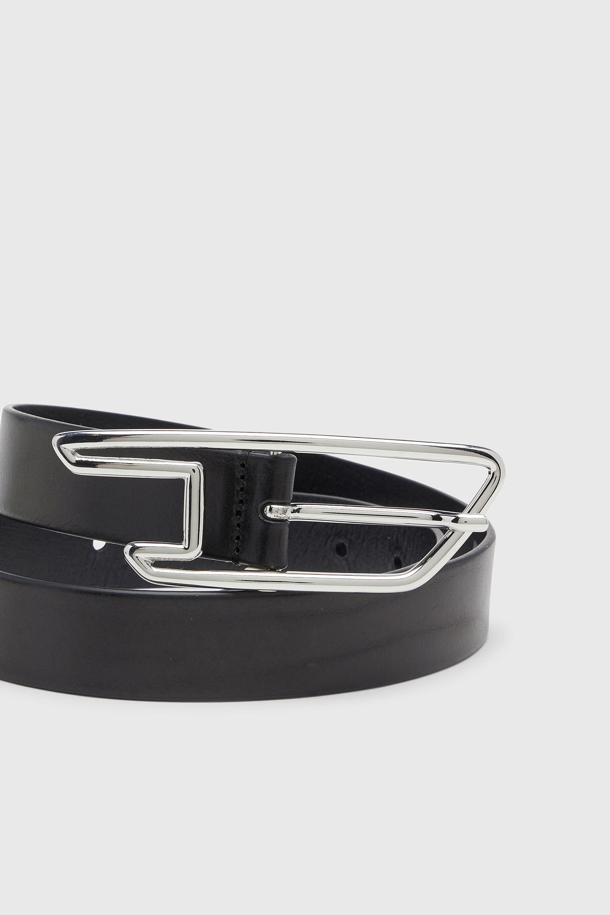 Diesel - B-D LINE W 30, Cintura 3 cm in pelle pull-up Donna in Nero - 3