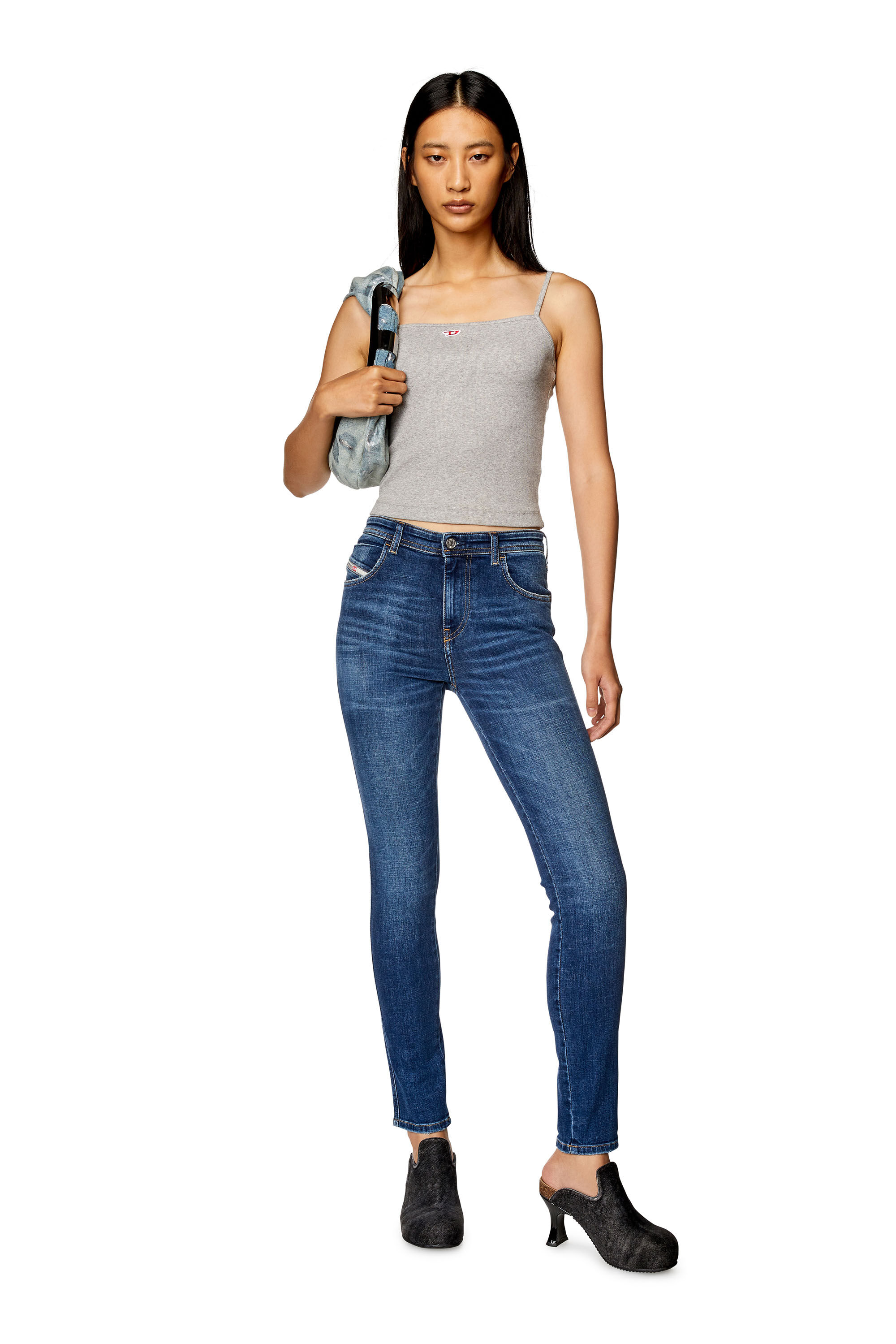 Diesel - Skinny Jeans 2015 Babhila 09H63, Blu Scuro - Image 1