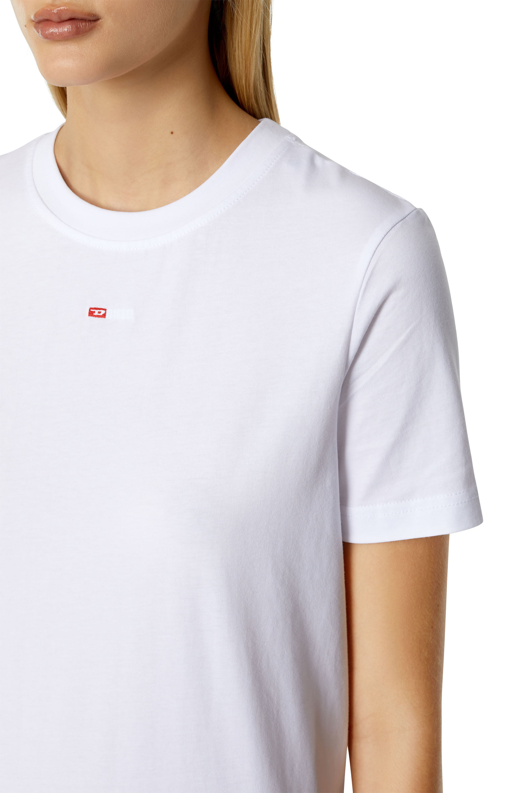T REG MICRODIV Donna T shirt con micro logo ricamato Diesel