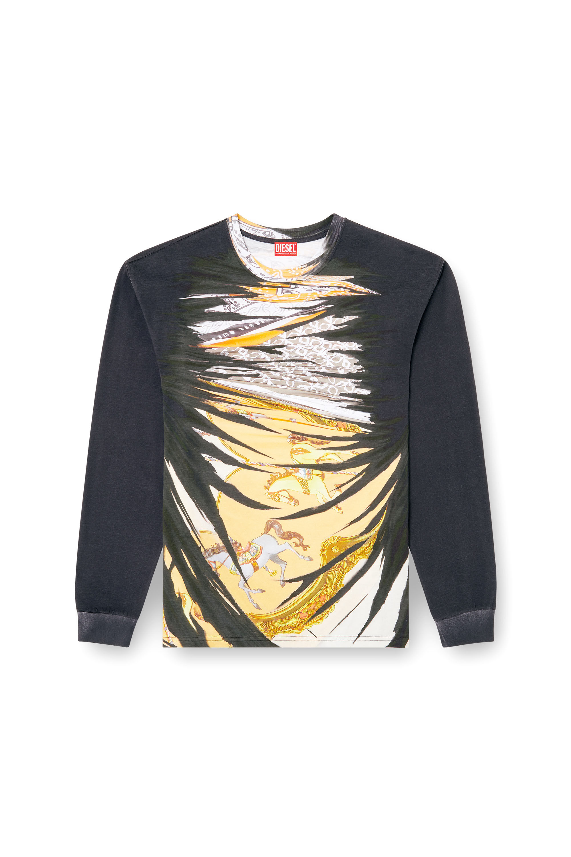 Diesel - T-BOXT-LS-R2, Maglia a maniche lunghe con stampa bandana Uomo in Multicolor - 2
