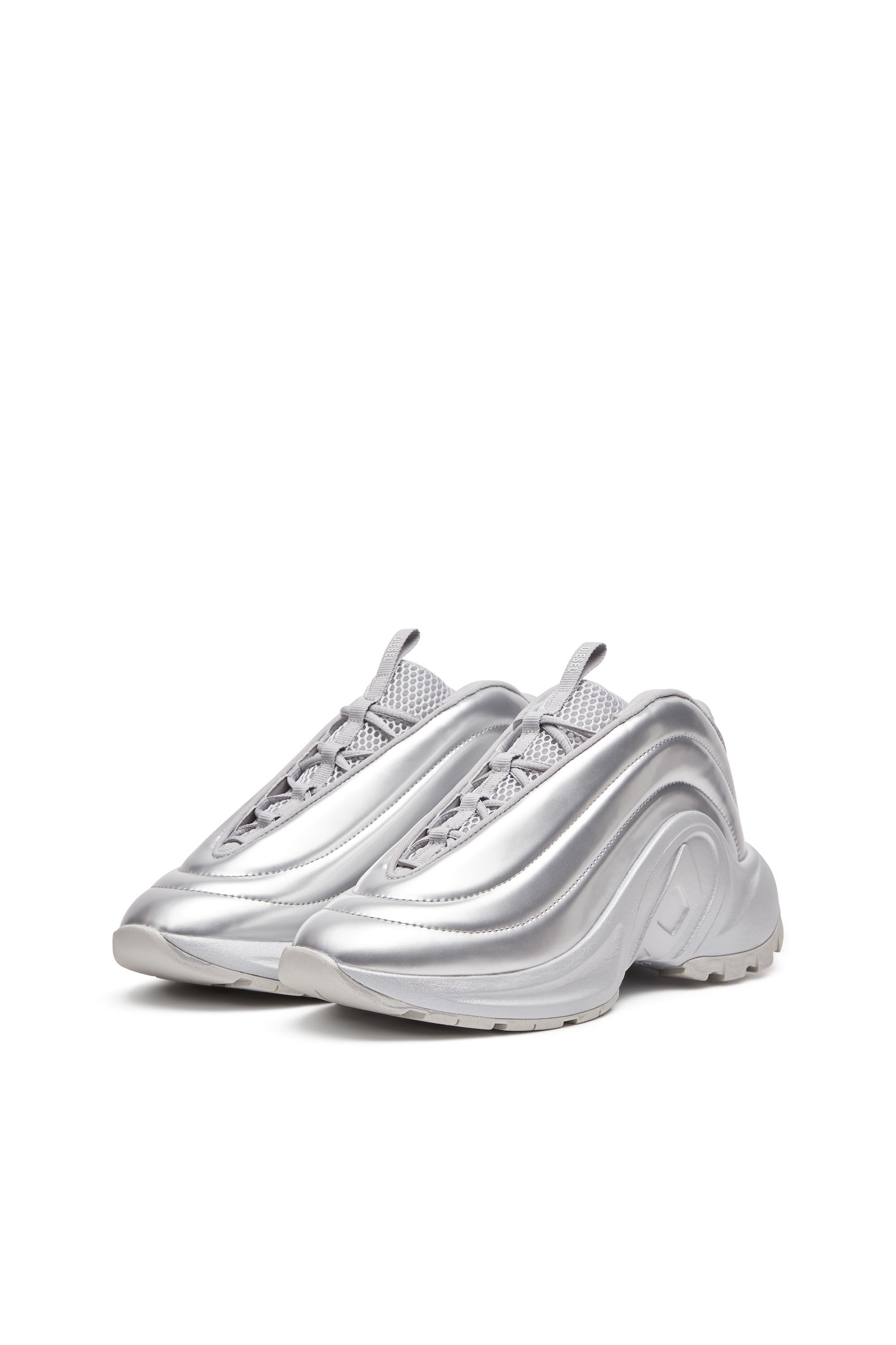 S D Runner Sneaker slip on con fondo Oval D Donna Argento Diesel