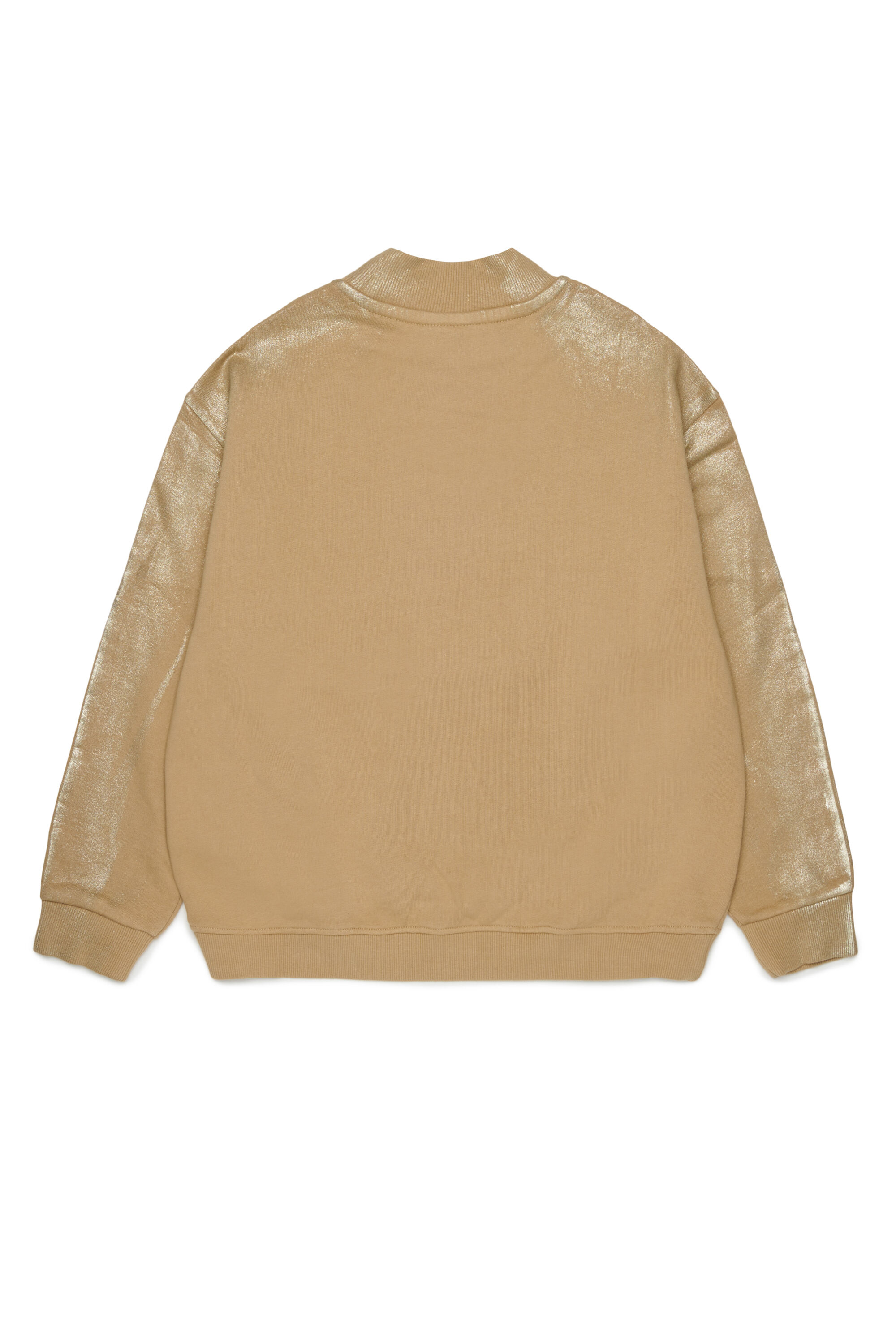 Diesel - SFALEXNS1, Felpa con maniche effetto metallizzato Donna in Marrone - 2