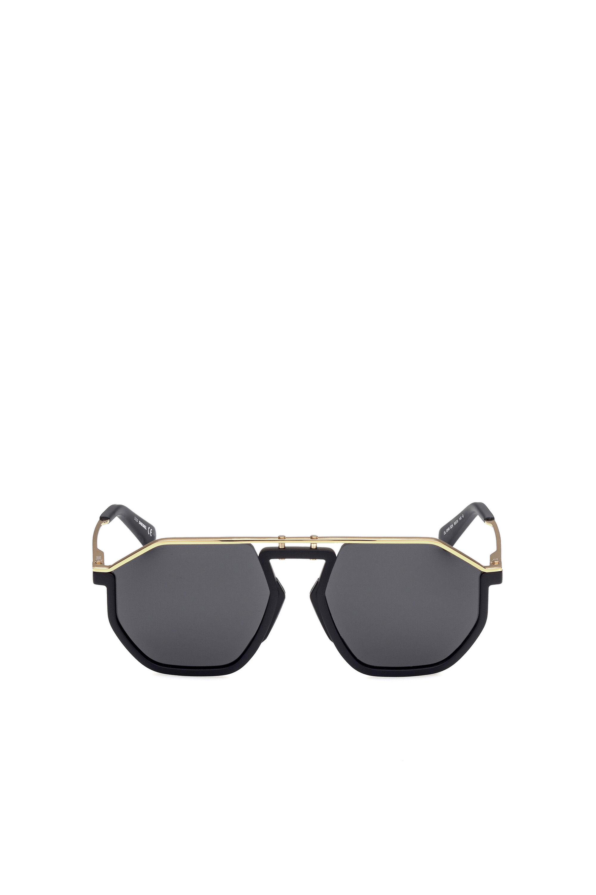 Diesel - DL0346, Occhiali da sole pilot in iniettato e metallo Unisex in Nero - 1