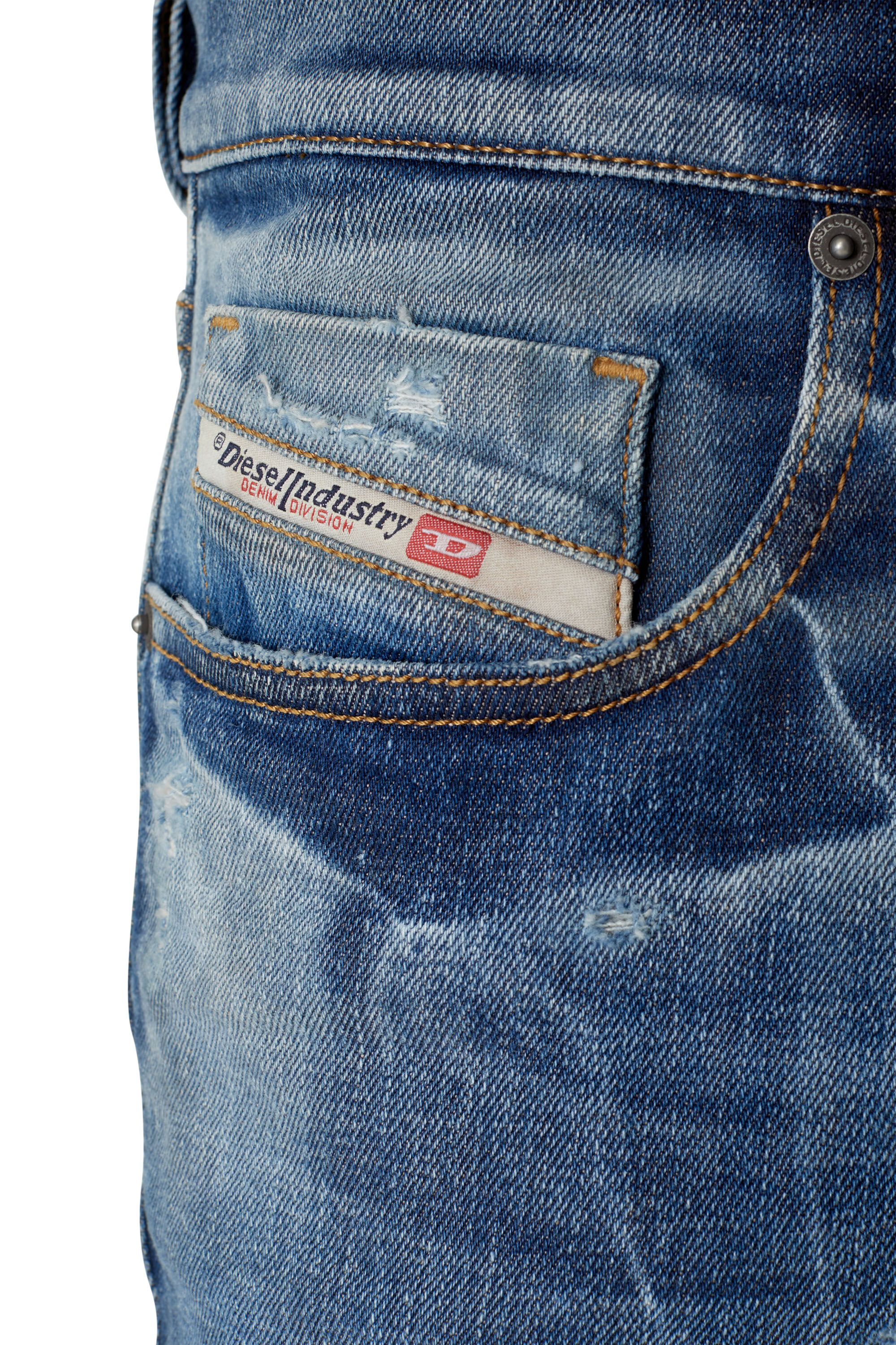 Diesel - 2019 D-STRUKT 09E14 Slim Jeans, Blu medio - Image 6
