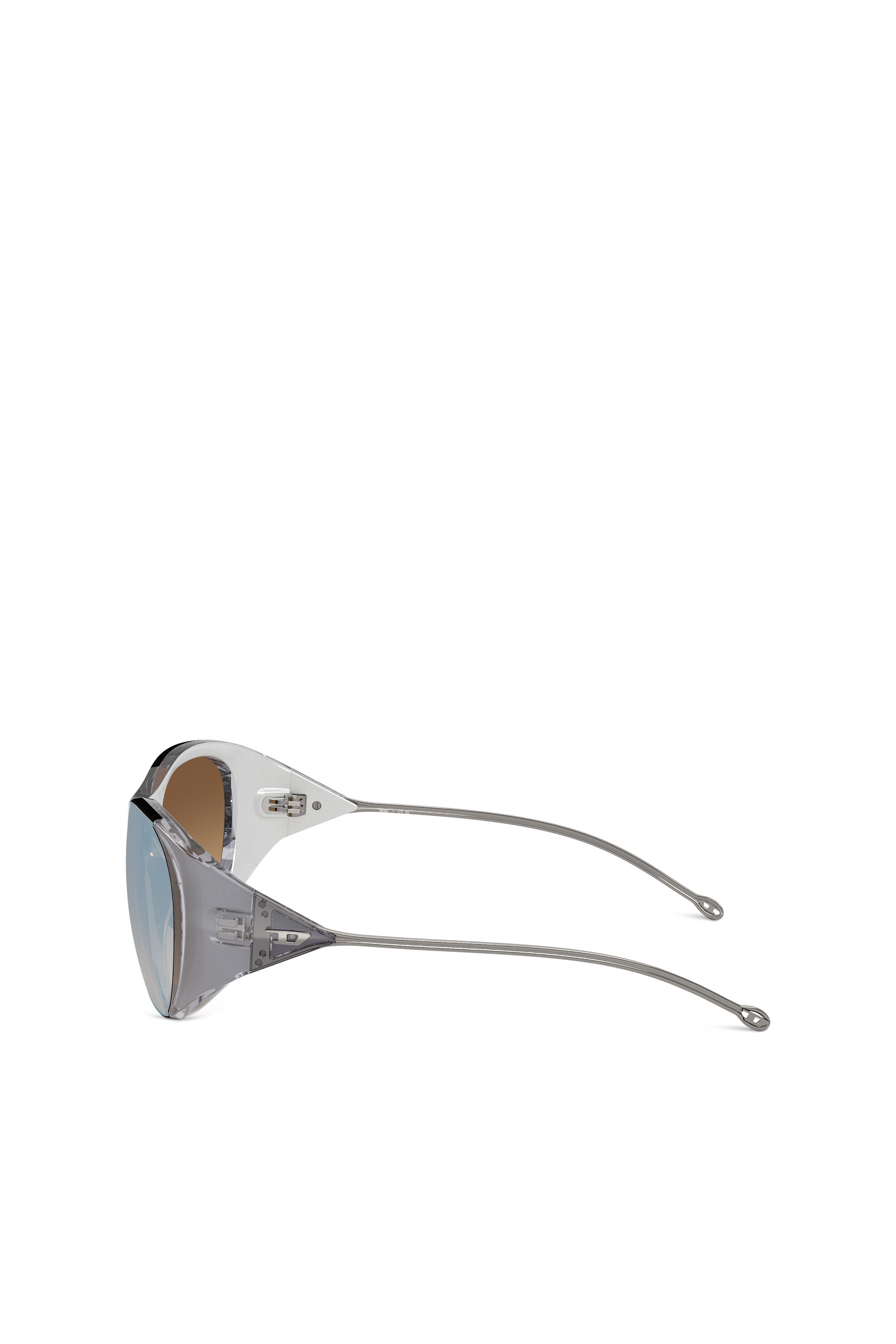 Diesel - 0DL3003, Unisex's Iconic oval sunglasses in Light Grey - 2