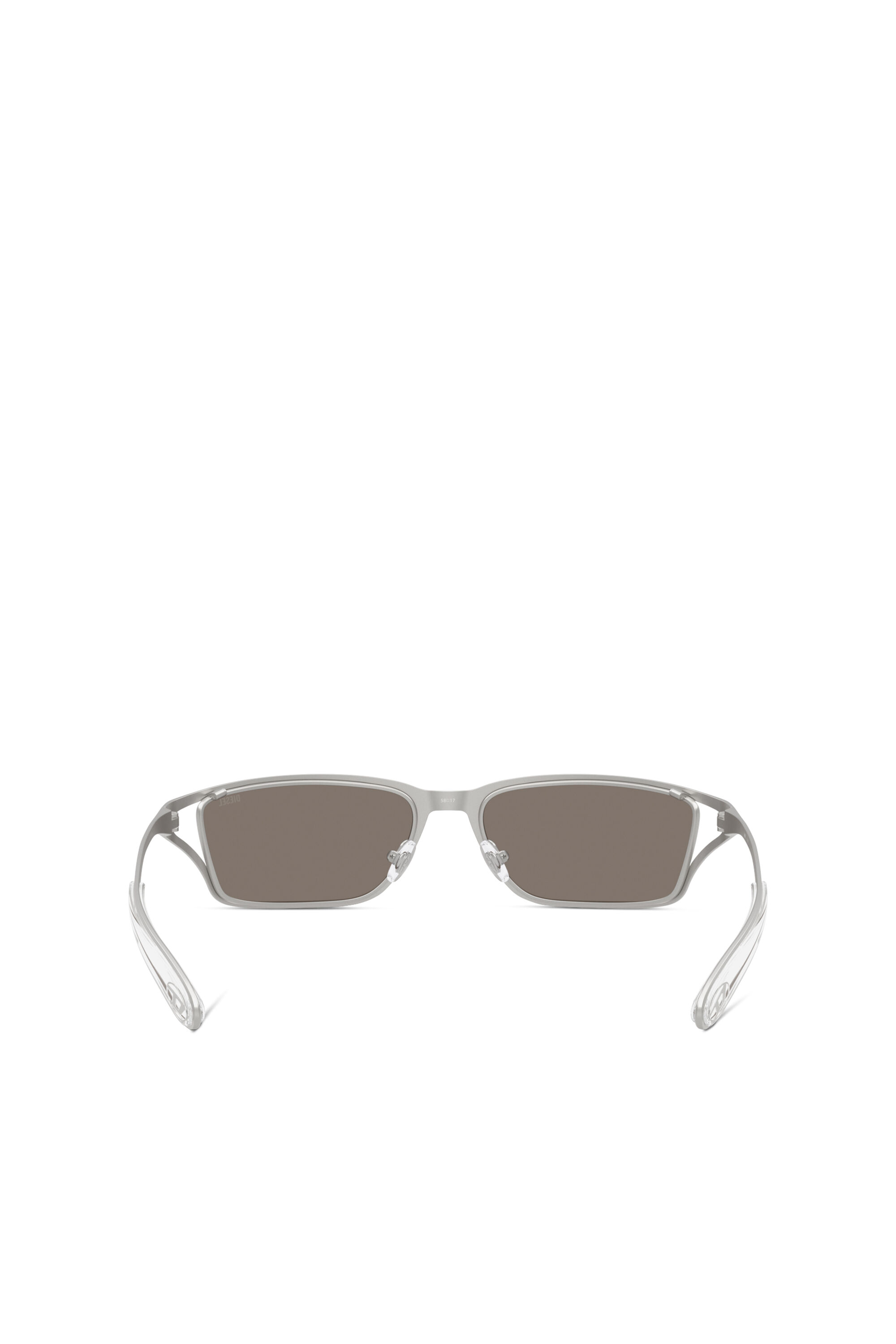Diesel - 0DL1015, Occhiali da sole rettangolari Unisex in Grigio - 3