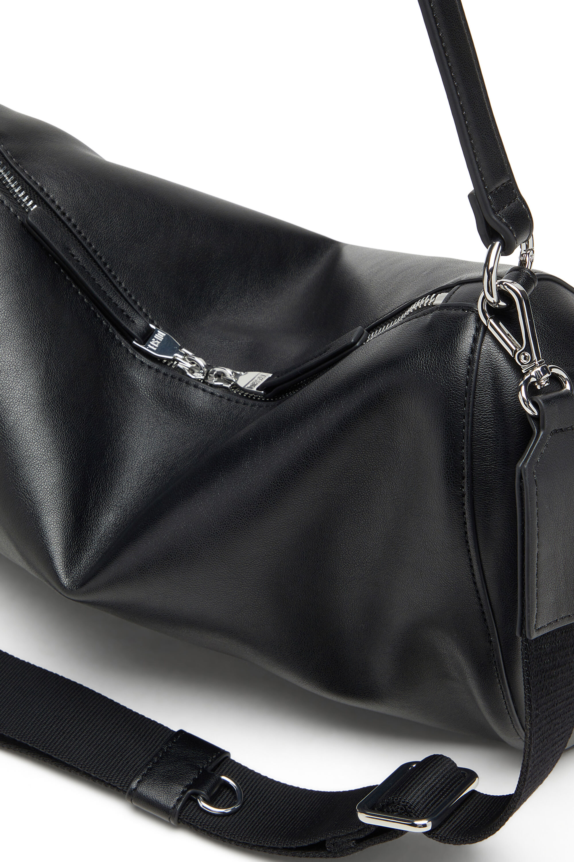 Diesel - LOAD-D SHOULDER BAG X, Load-D-Borsa a spalla con loghi rigidi laterali Unisex in Nero - 5