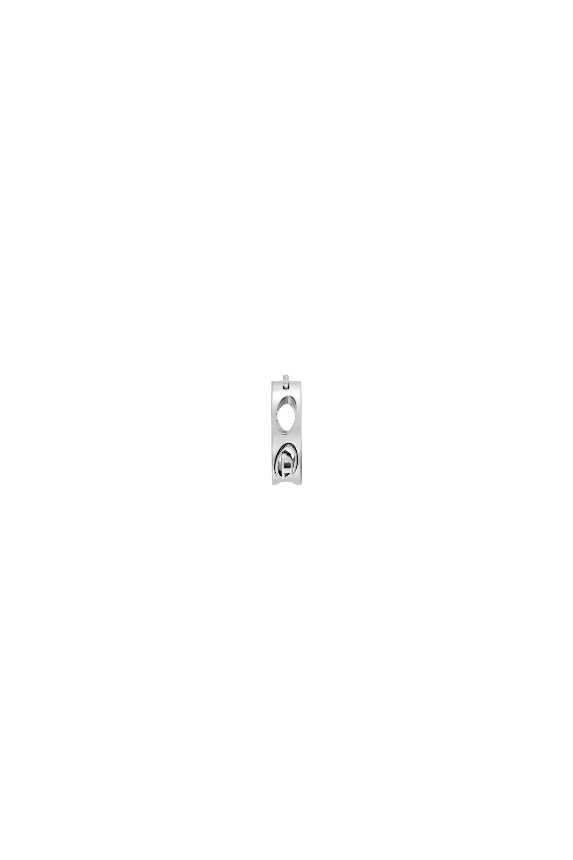 Diesel - DX166440 JEWELLERY, Orecchino a cerchio in acciaio inox Unisex in Argento - 2