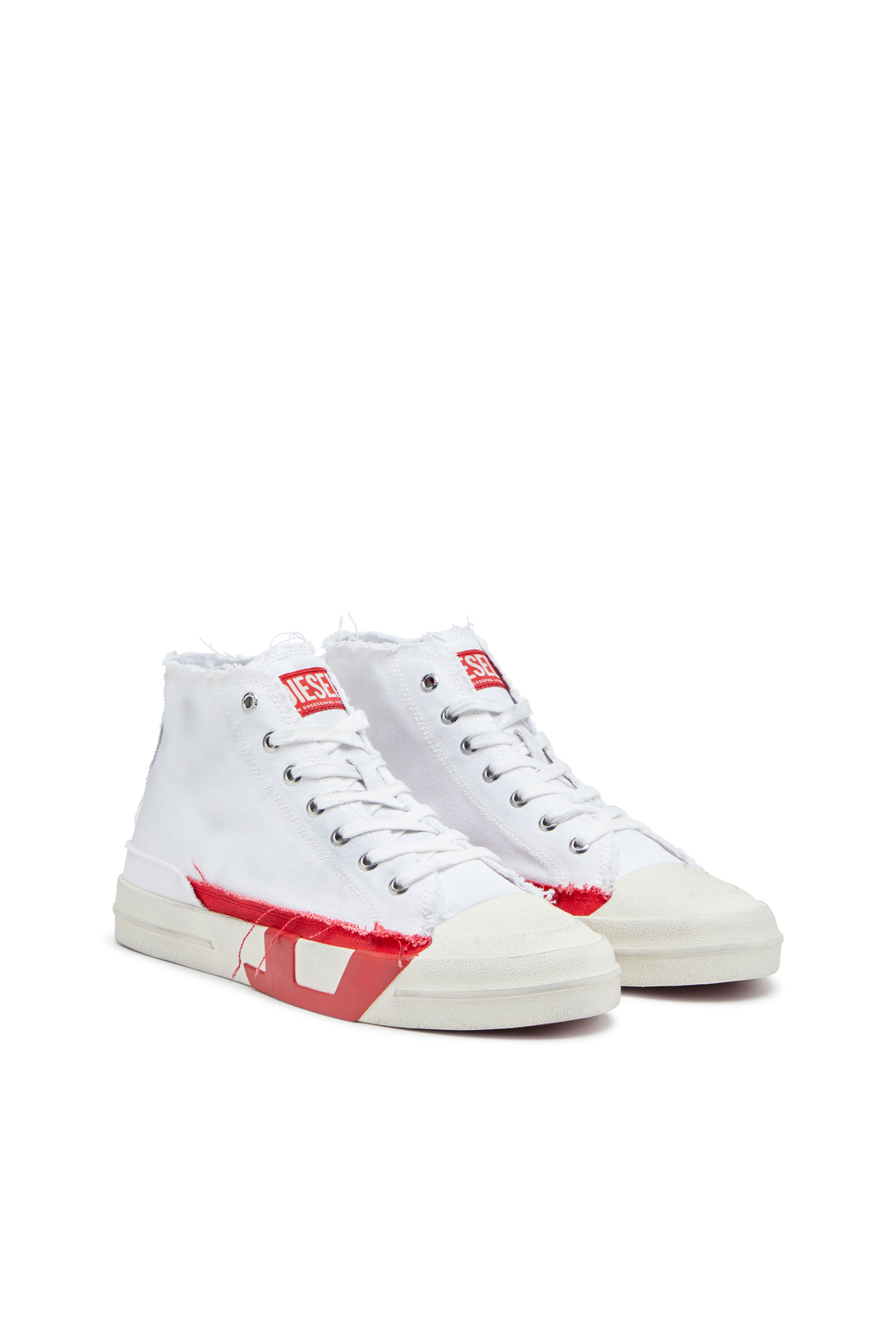 Diesel - S-D-VERSE MID, S-D-Verse-Sneaker high-top in canvas effetto dirt Uomo in Multicolor - 2