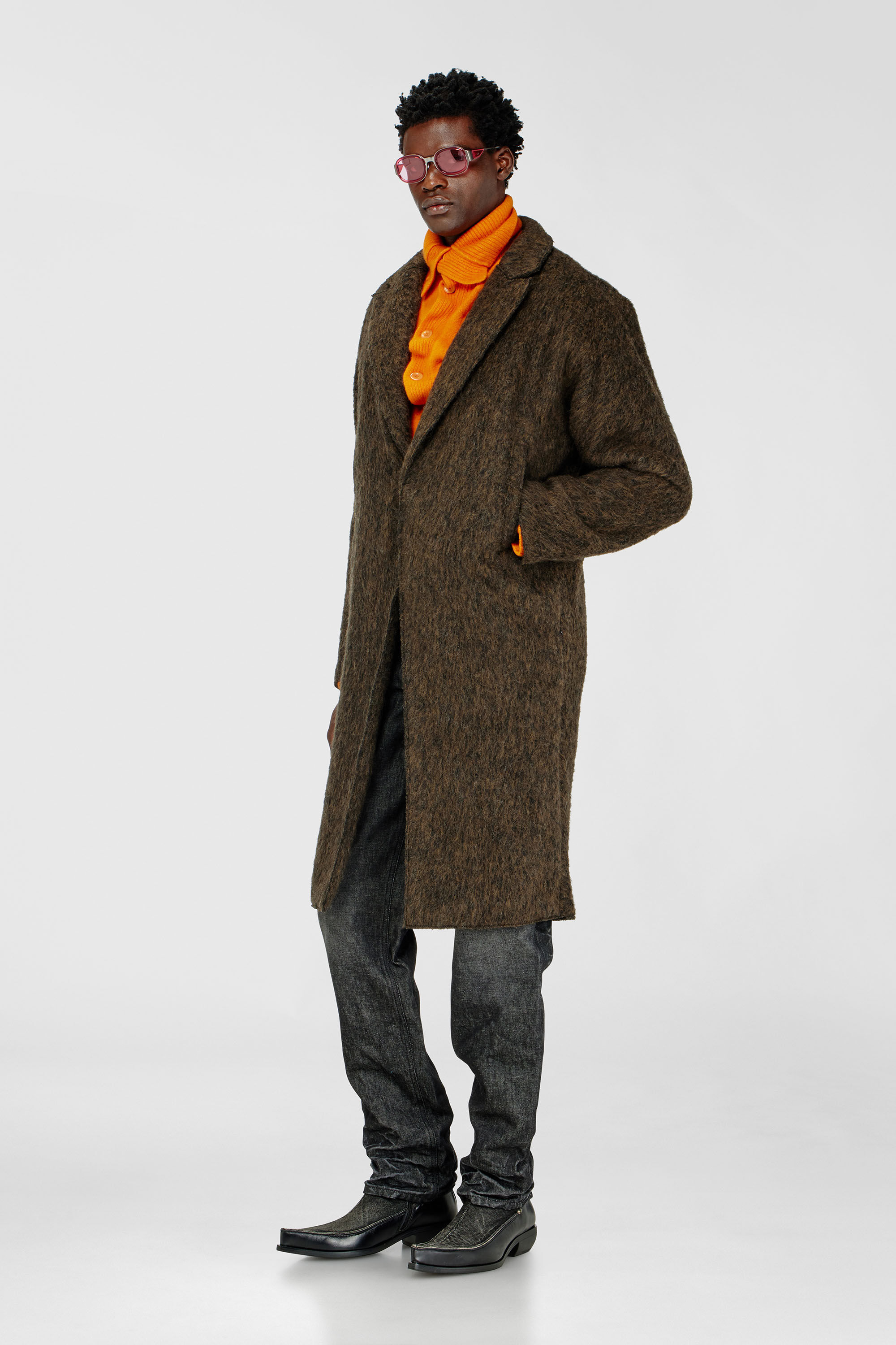 Diesel - D-FRIDO-30-TR, D-Frido-Stivaletti in pelle e denim Uomo in Nero - 7