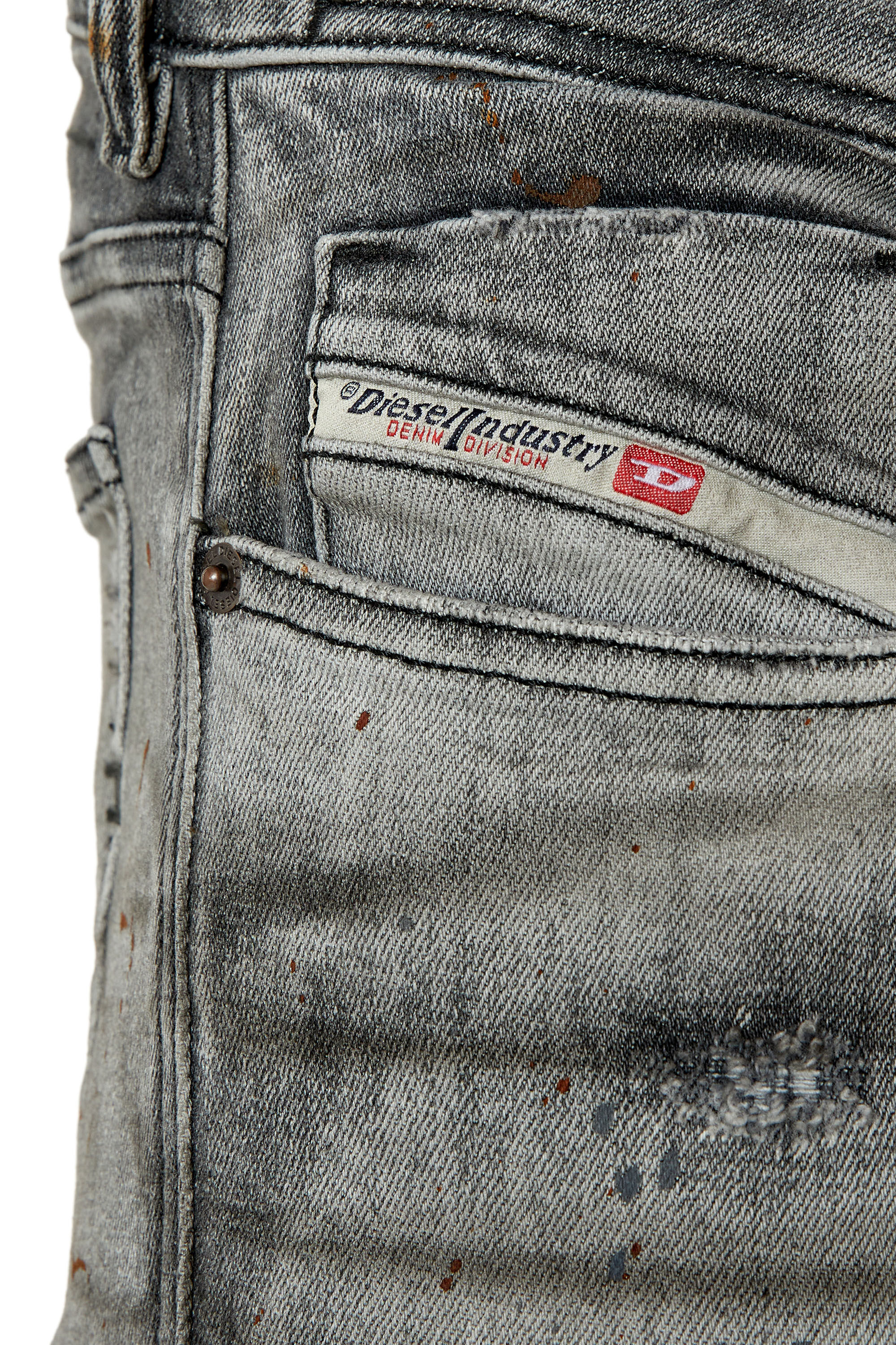 Diesel - Skinny Jeans 1979 Sleenker 09E70 Uomo, Nero/Grigio scuro - Image 5