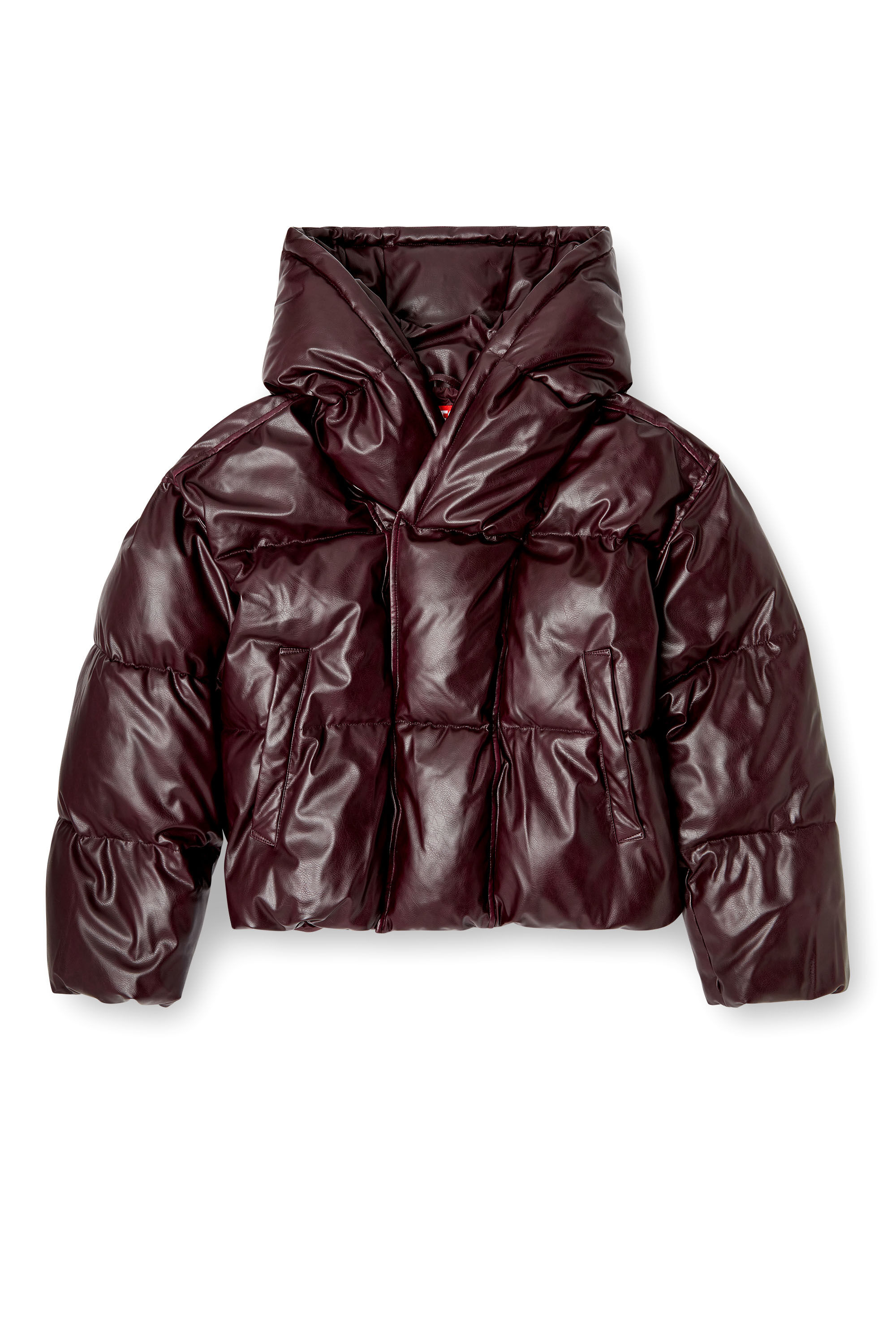 Diesel - FR-W-MYLEY, Piumino con cappuccio burgundy Uomo in Rosso - 2