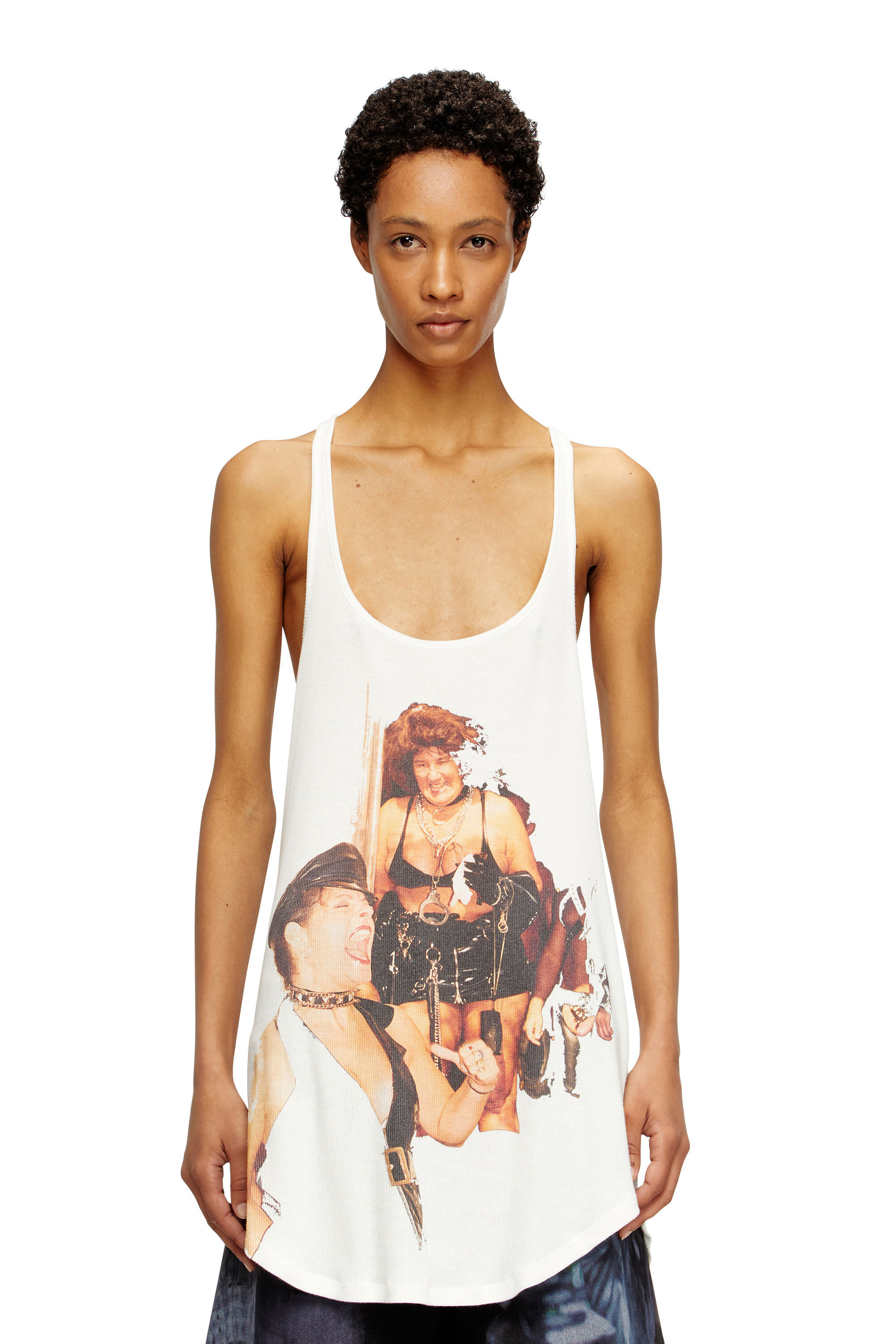 Diesel - PR-T-SHANRY-W-TOM25, Canotta con stampa grafica Unisex in Bianco - 5