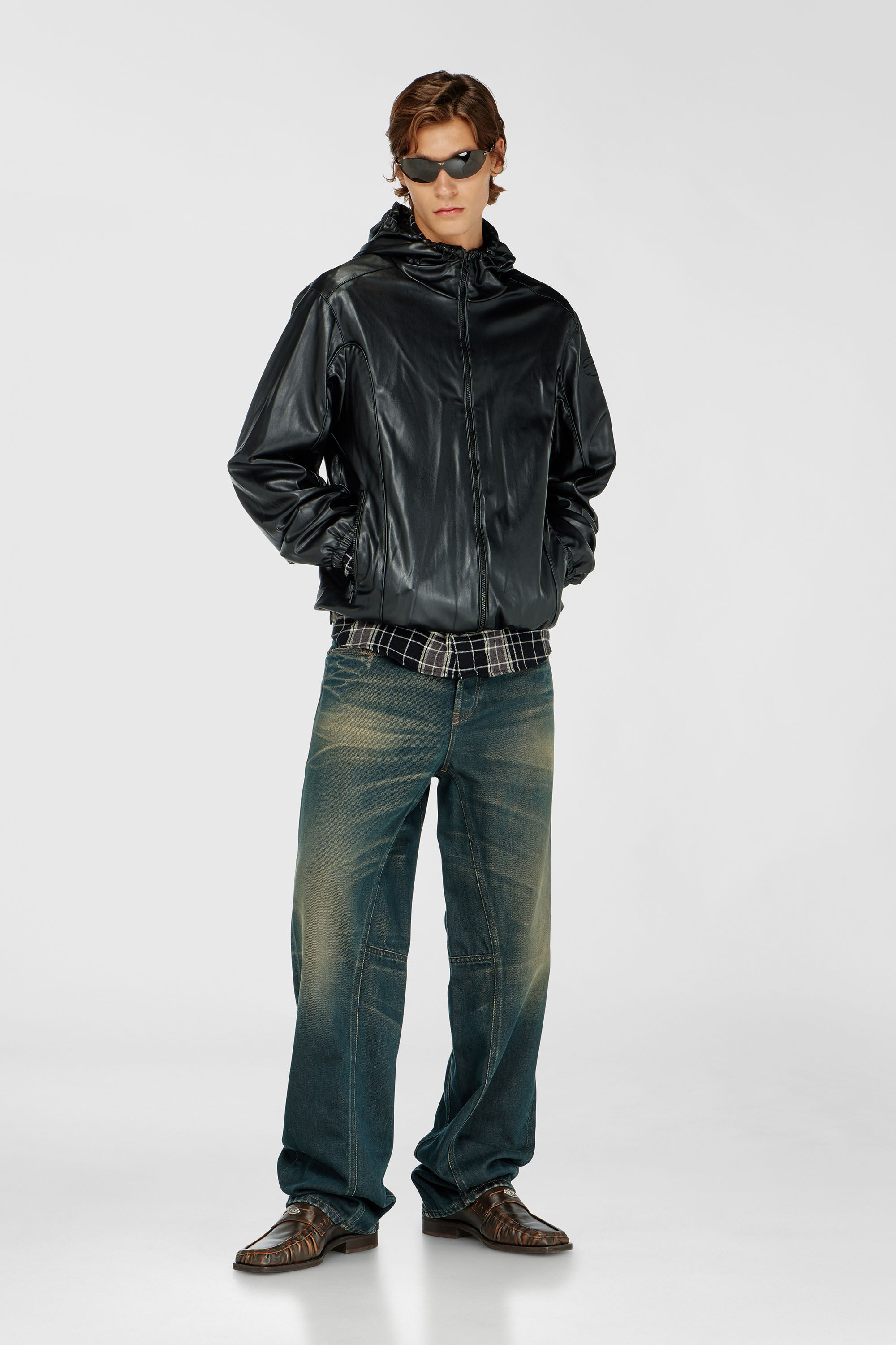 Diesel - J-HIVES-PGBX, Giacca a vento in tessuto coated Uomo in Nero - 1