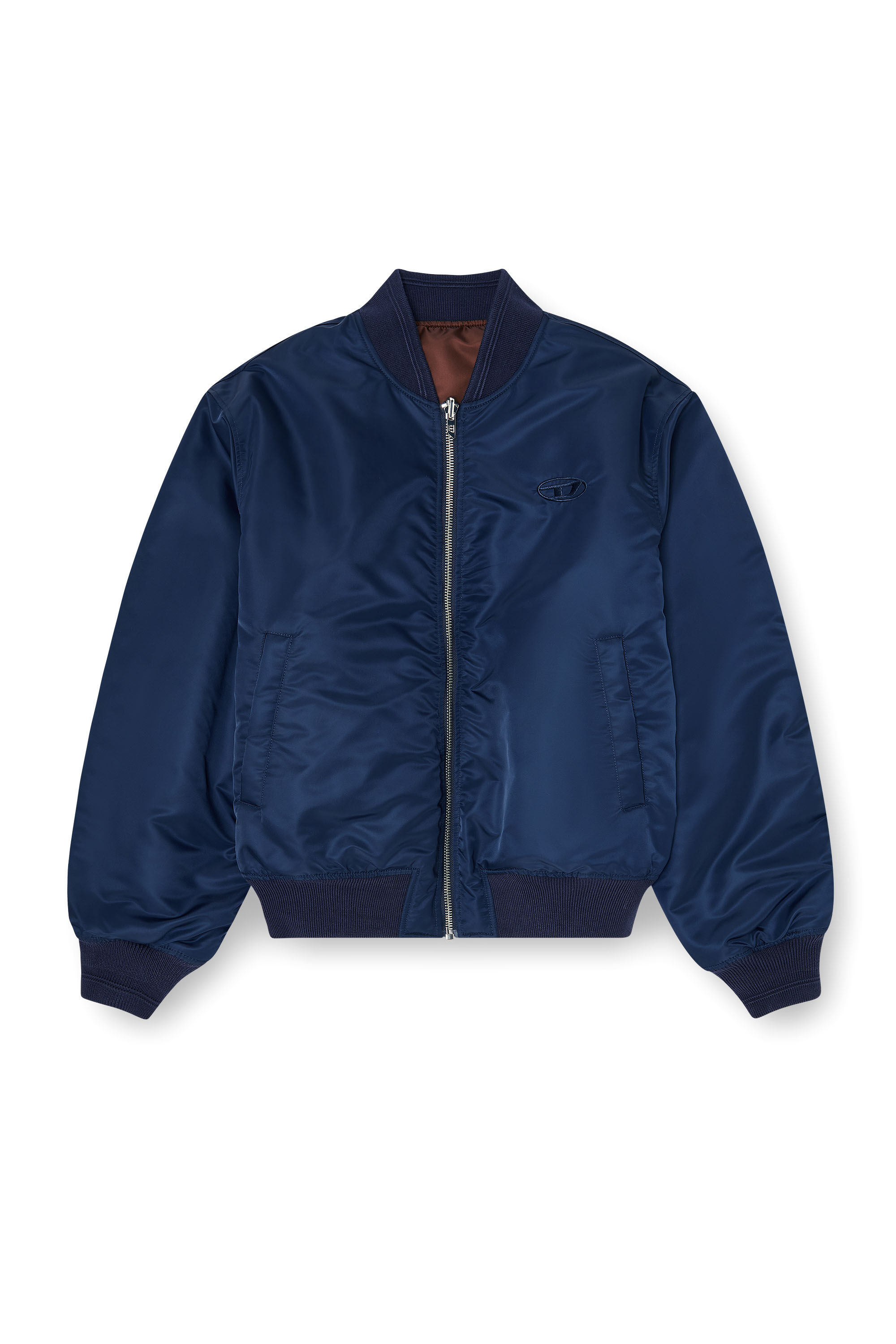 Diesel - W-TYPE-D1, Giacca bomber imbottita con ricamo Oval D Uomo in Blu - 2