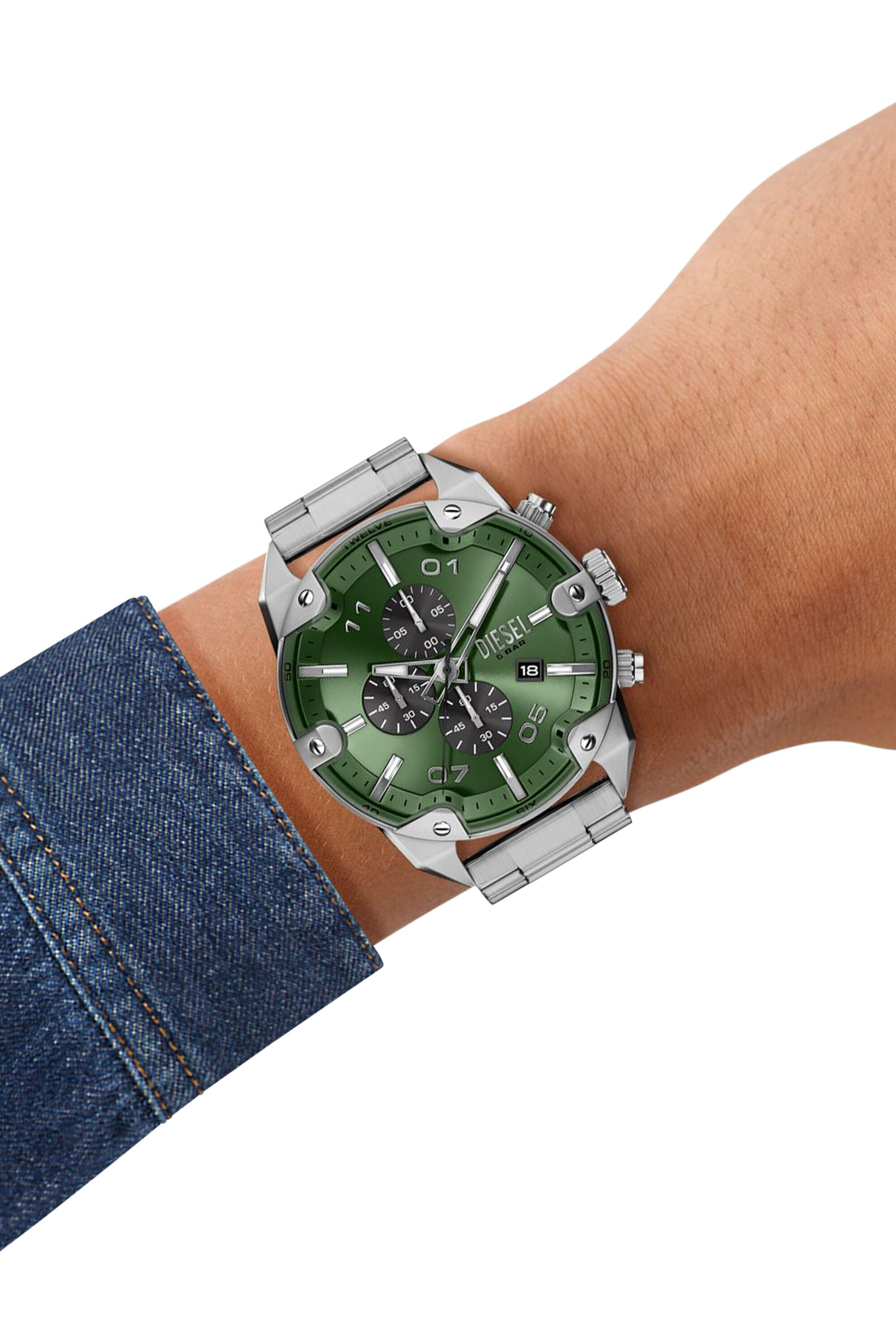 Diesel - DZ4712 WATCH, Orologio Spiked in acciaio inox con borchie Uomo in Argento - 7
