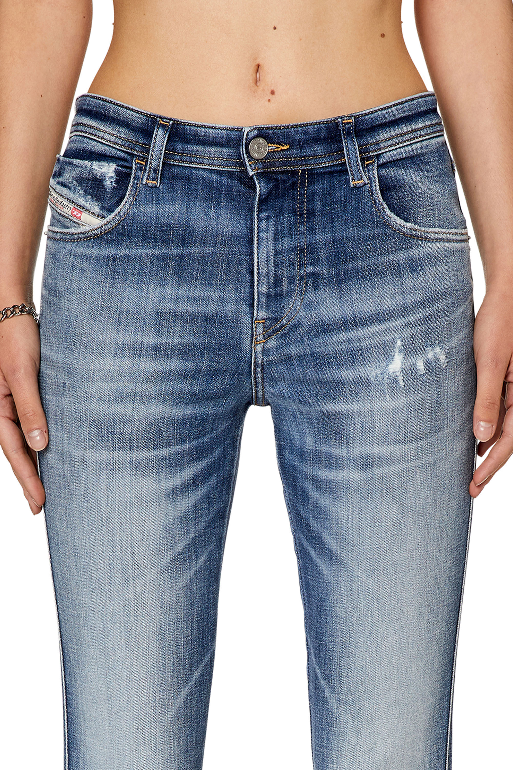 Diesel - Skinny Jeans 2015 Babhila 09G35, Blu medio - Image 5