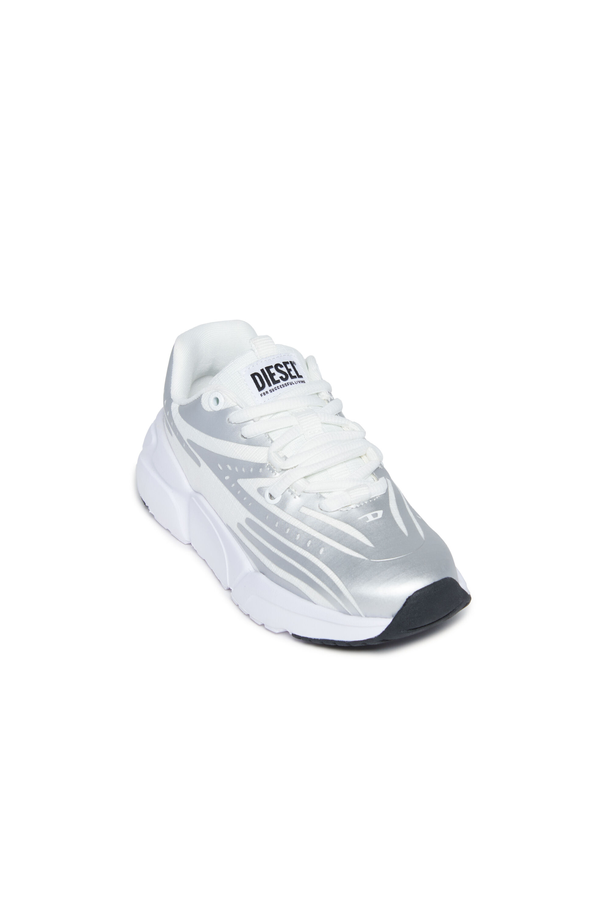 Diesel - S-MILLENIUM SPEED LC, Sneaker in tessuto antistrappo spalmato Unisex in Argento - 4