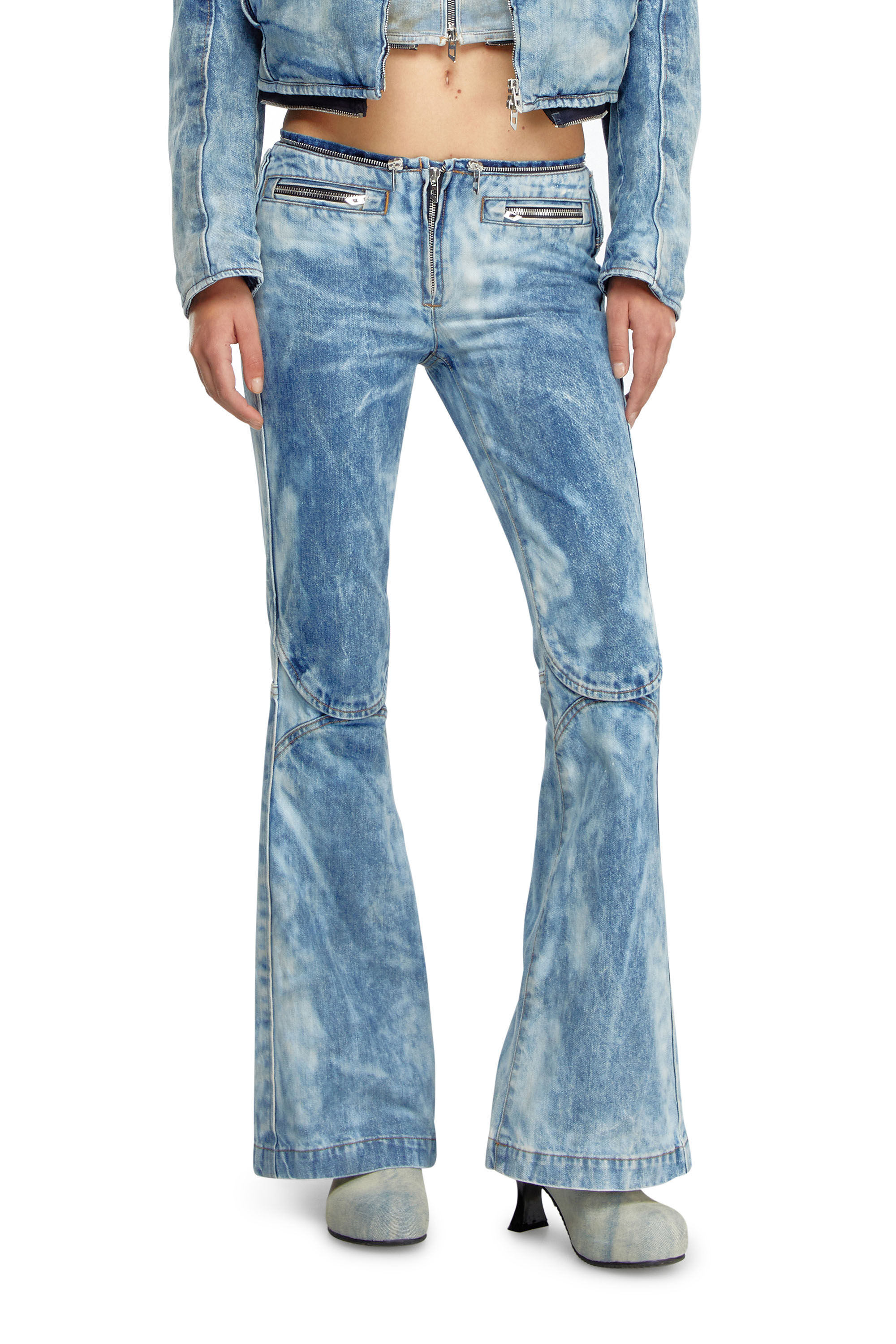 Diesel - Bootcut Jeans D-Gen 0PGAM Donna, Blu Chiaro - Image 3