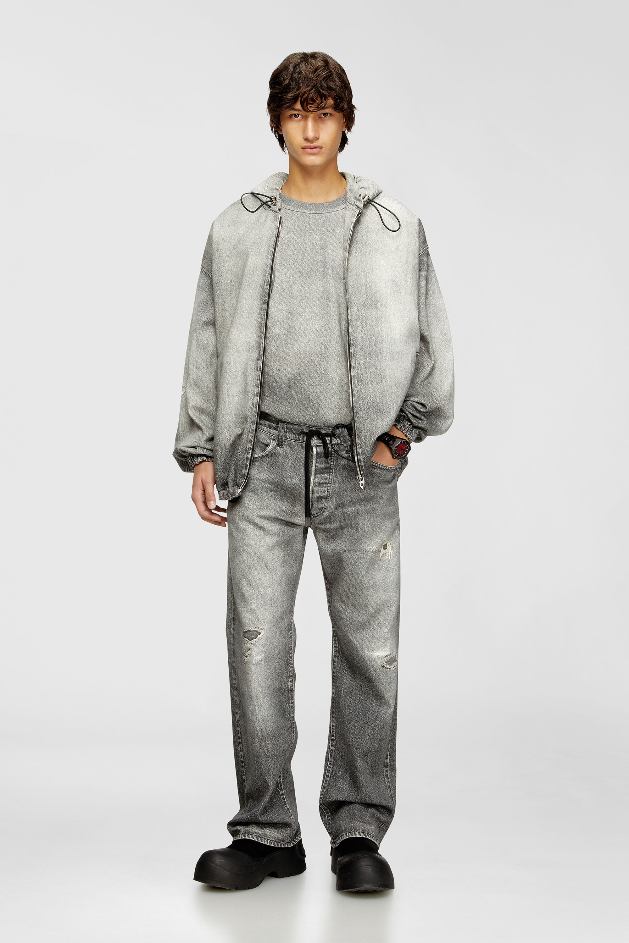 Diesel - Relaxed 2080 D-Reel Joggjeans&reg; 068US Uomo, Grigio - Image 1