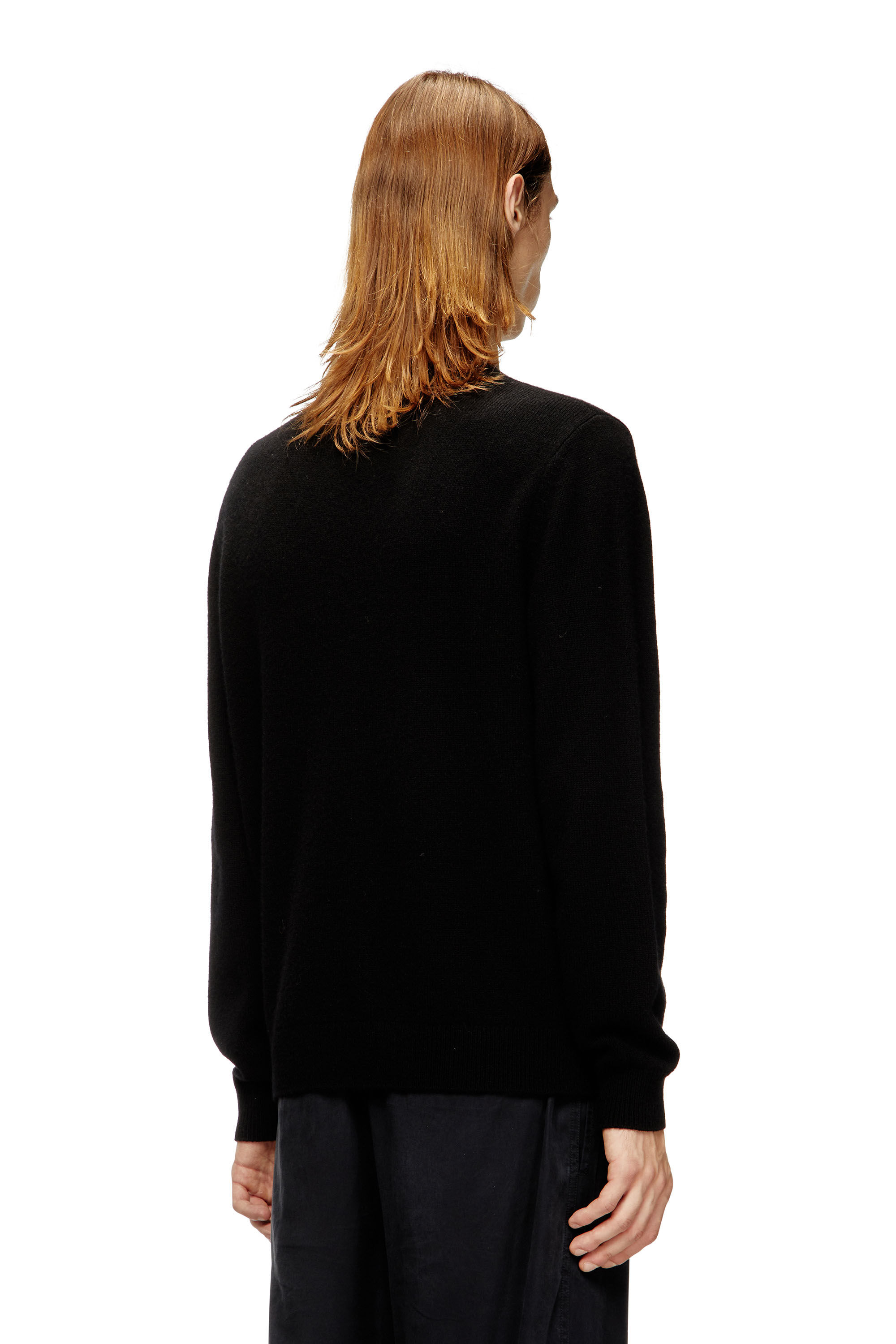 Diesel - K-ARGOL, Maglia in lana e cashmere Uomo in Nero - 4