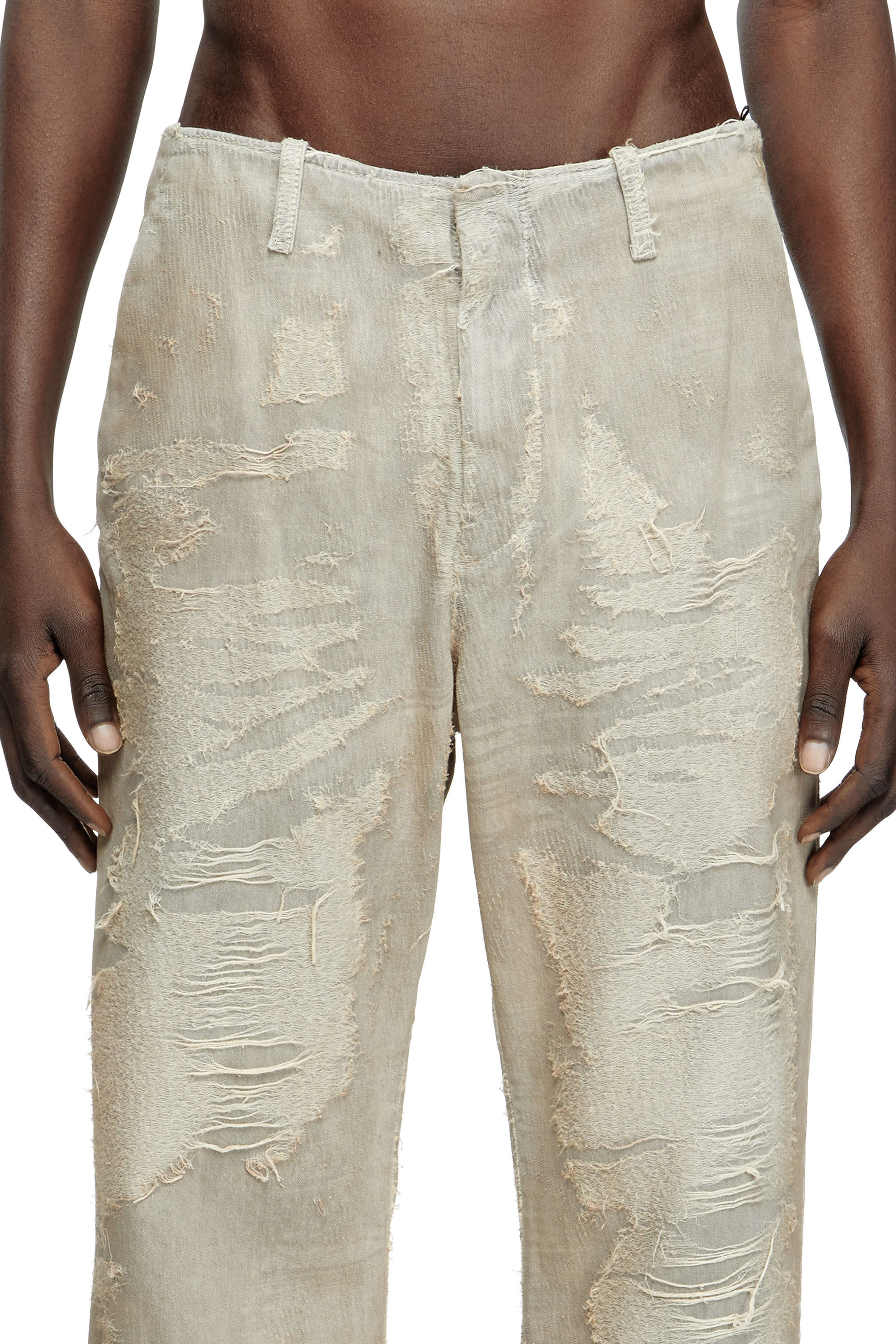 Diesel - Relaxed Jeans D-Boix 007AU Uomo, Grigio Chiaro - Image 5