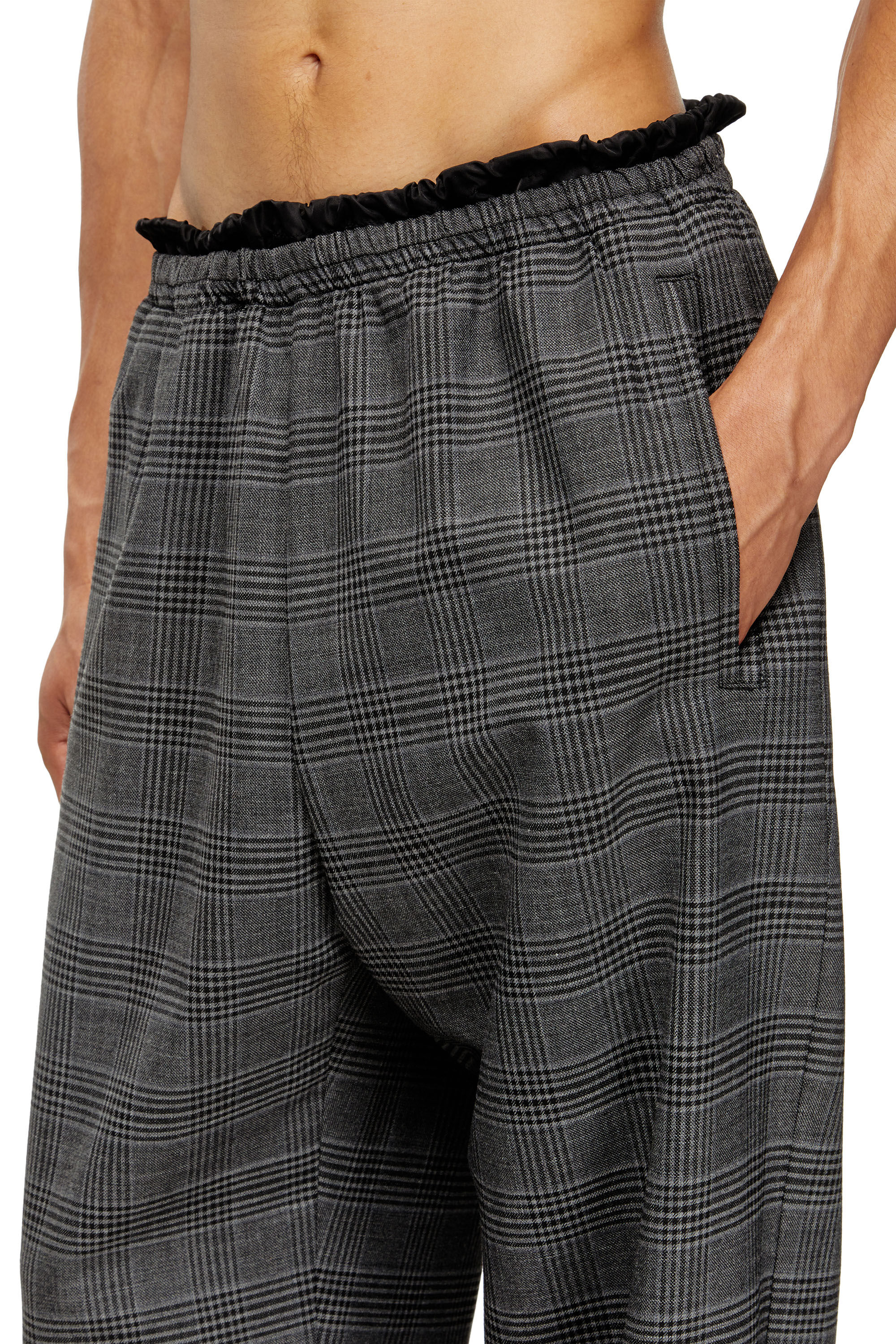 Diesel - P-TILSON, Pantaloni in lana con coulisse in vita Uomo in Multicolor - 5