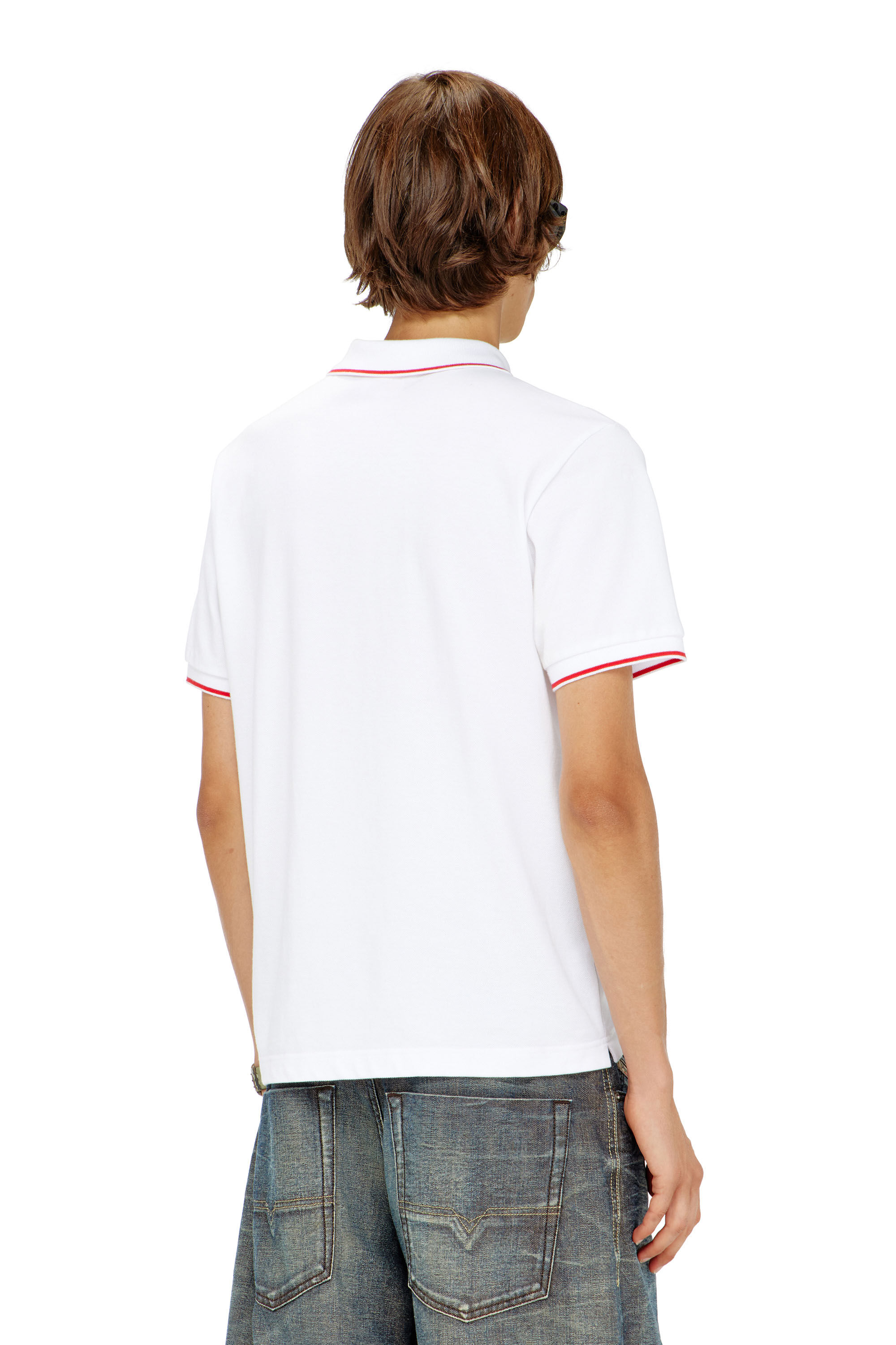 Diesel - T-FERRY-MICRODIV, Polo con micro ricamo Diesel Uomo in Bianco - 4