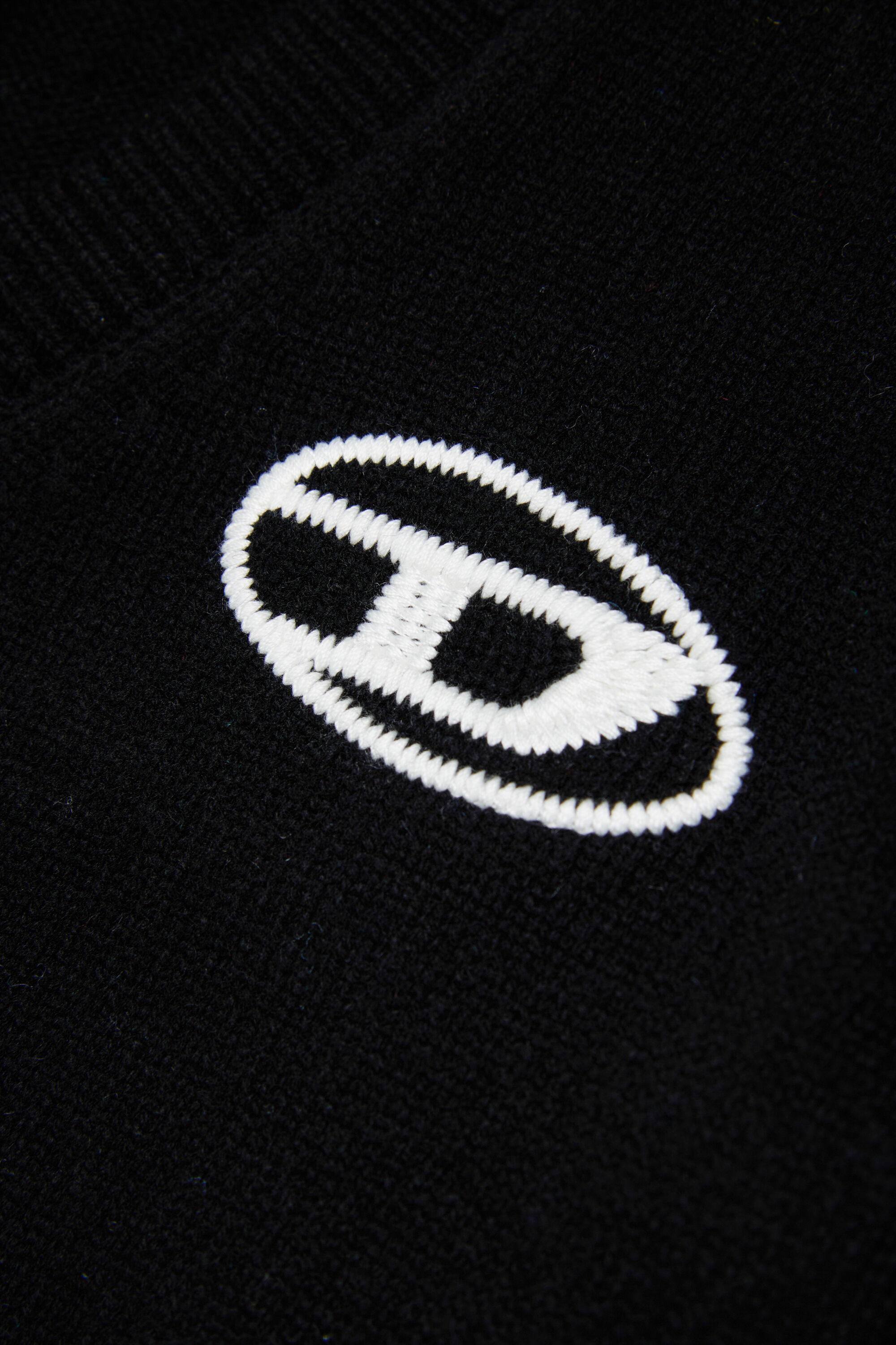 Diesel - KLABO CARDIGAN OVER, Cardigan in cachemire con logo Oval D Uomo in Nero - 4
