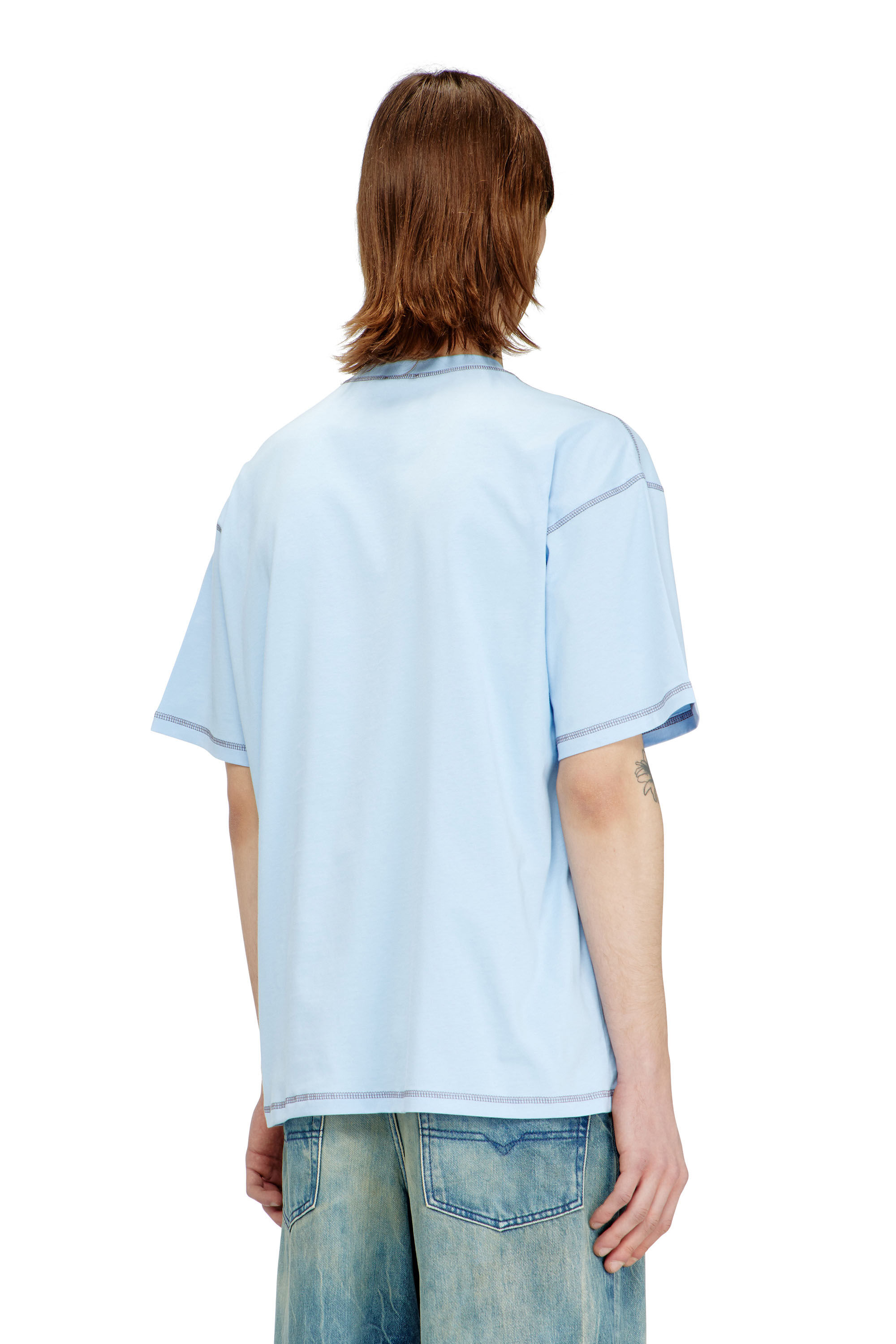 Diesel - T-BOXT-V11, T-shirt relaxed con stampa effetto acqua Uomo in Blu - 4