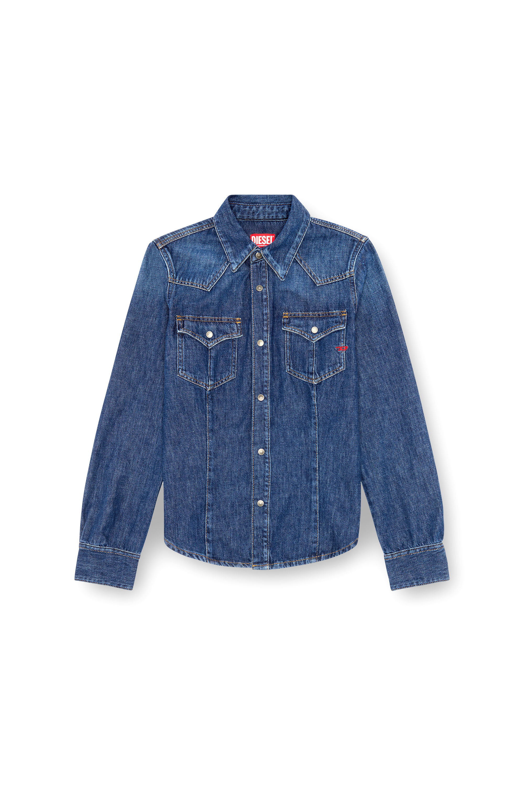 Women's Western shirt in denim | Blue | Diesel