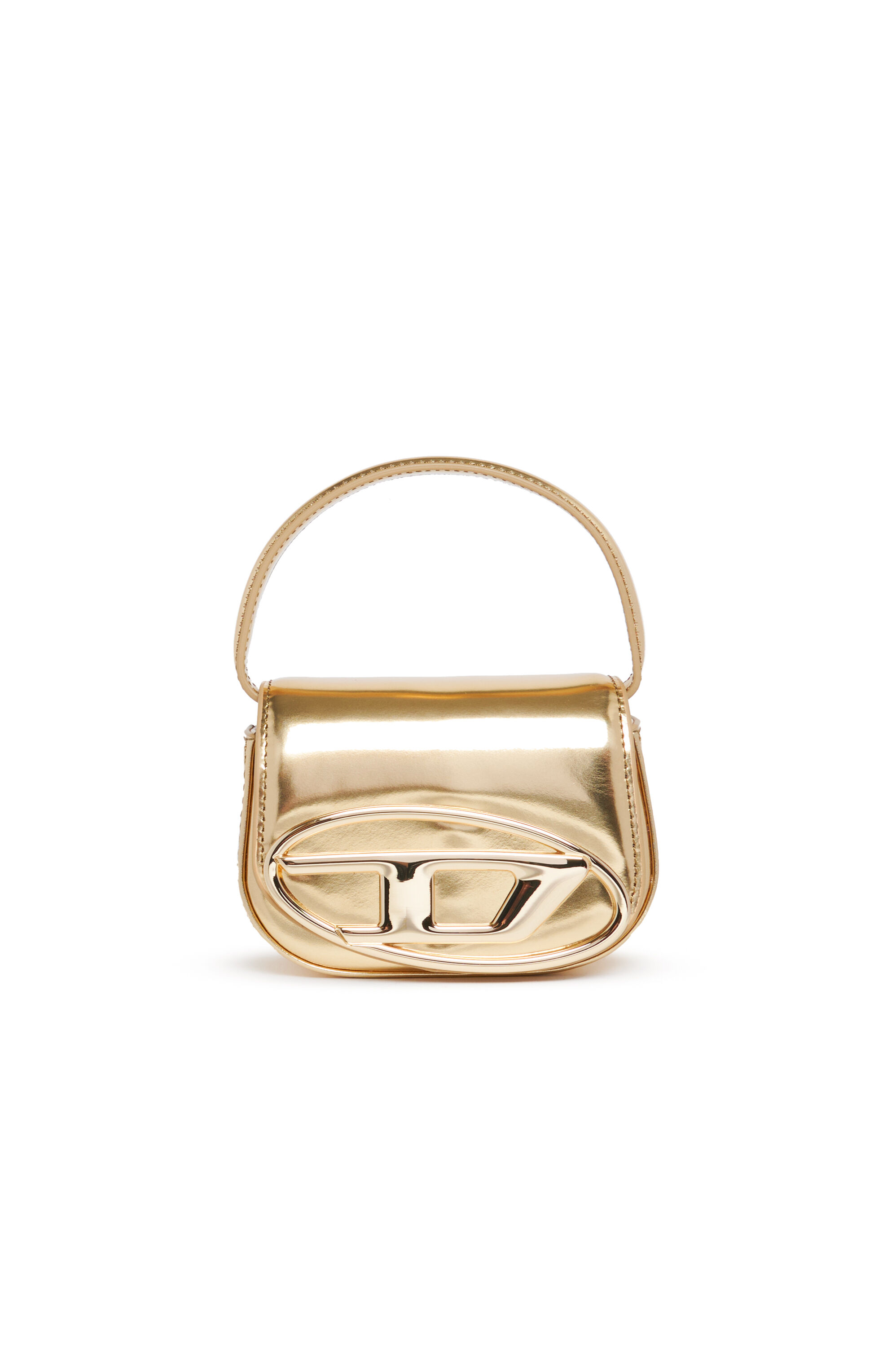 Diesel - 1DR XS, Iconica mini borsa a spalla in pelle metallizzata opaca Donna in Oro - 1