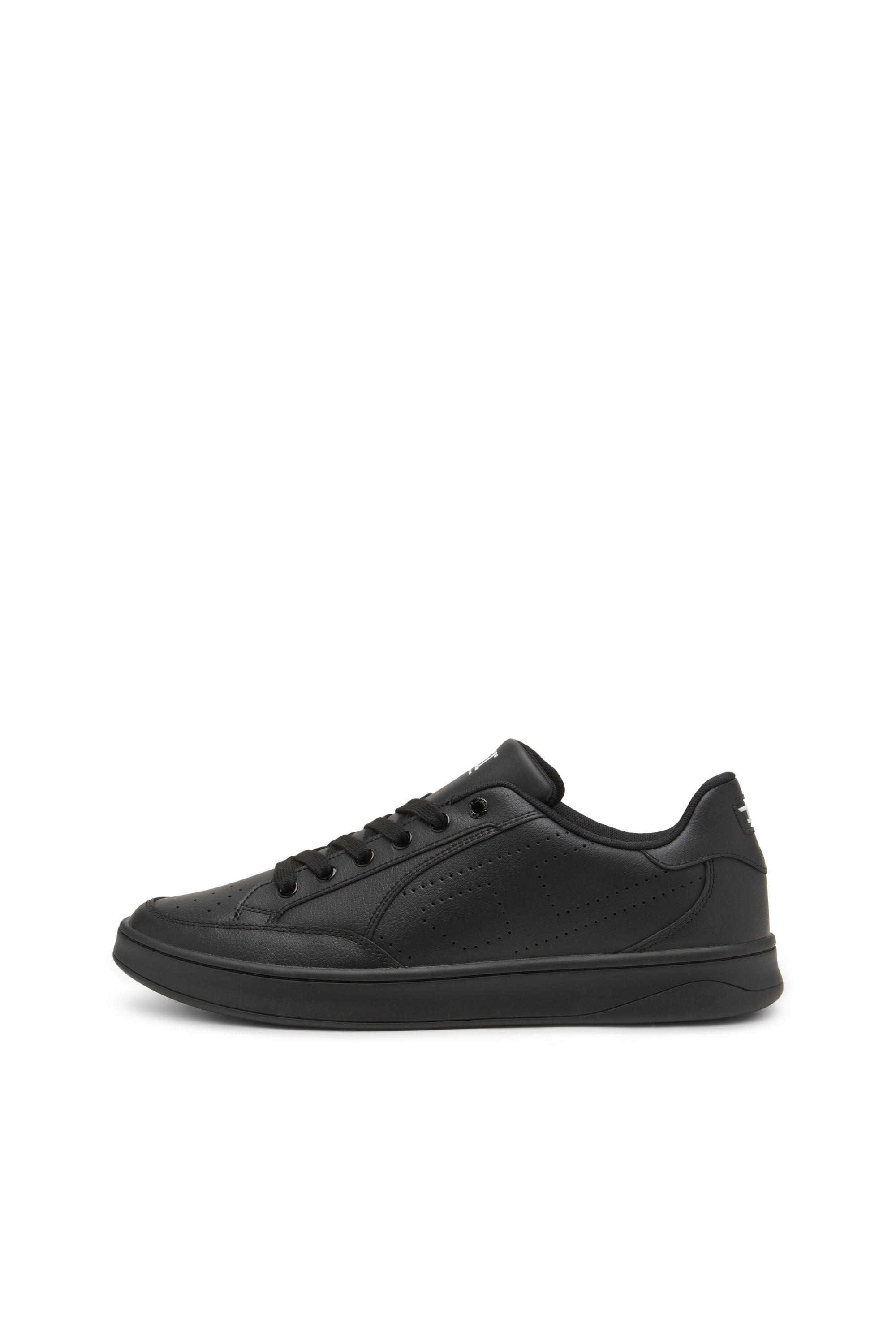Diesel - S-DAKOTA LOW, S-Dakota-Sneaker in pelle con logo perforato Uomo in Nero - 7