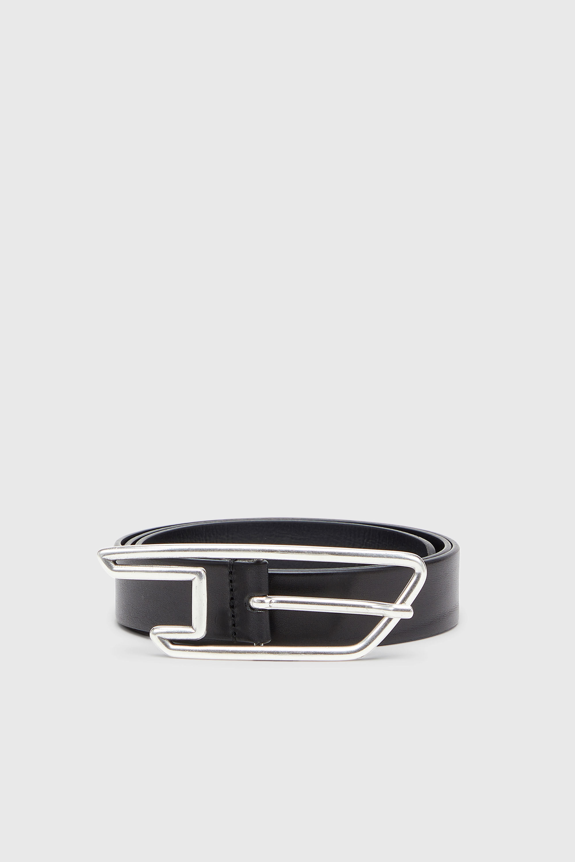 Diesel - B-D LINE 30, Cintura 3 cm in pelle con fibbia a D Unisex in Nero - 1