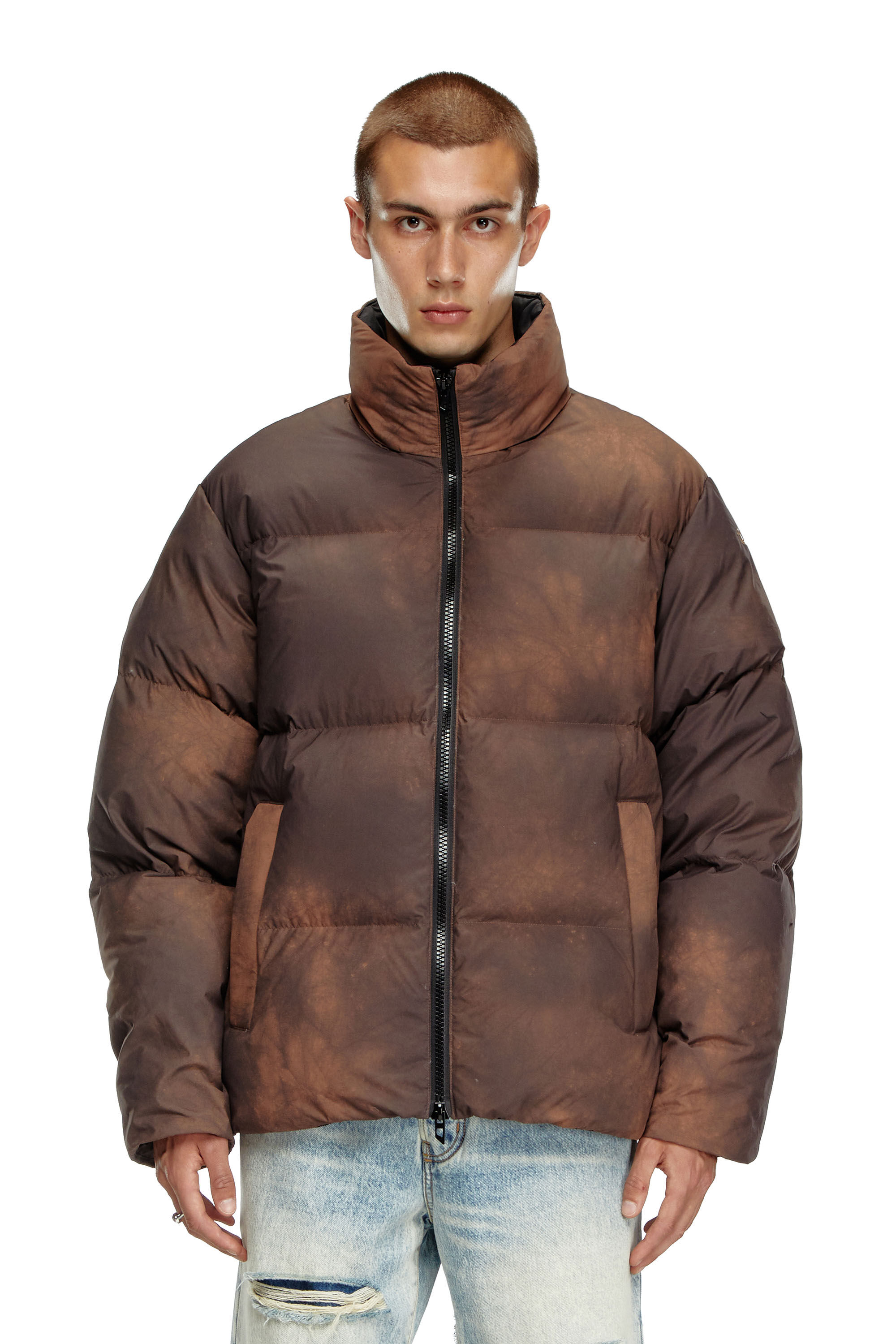 Piumino marrone uomo discount