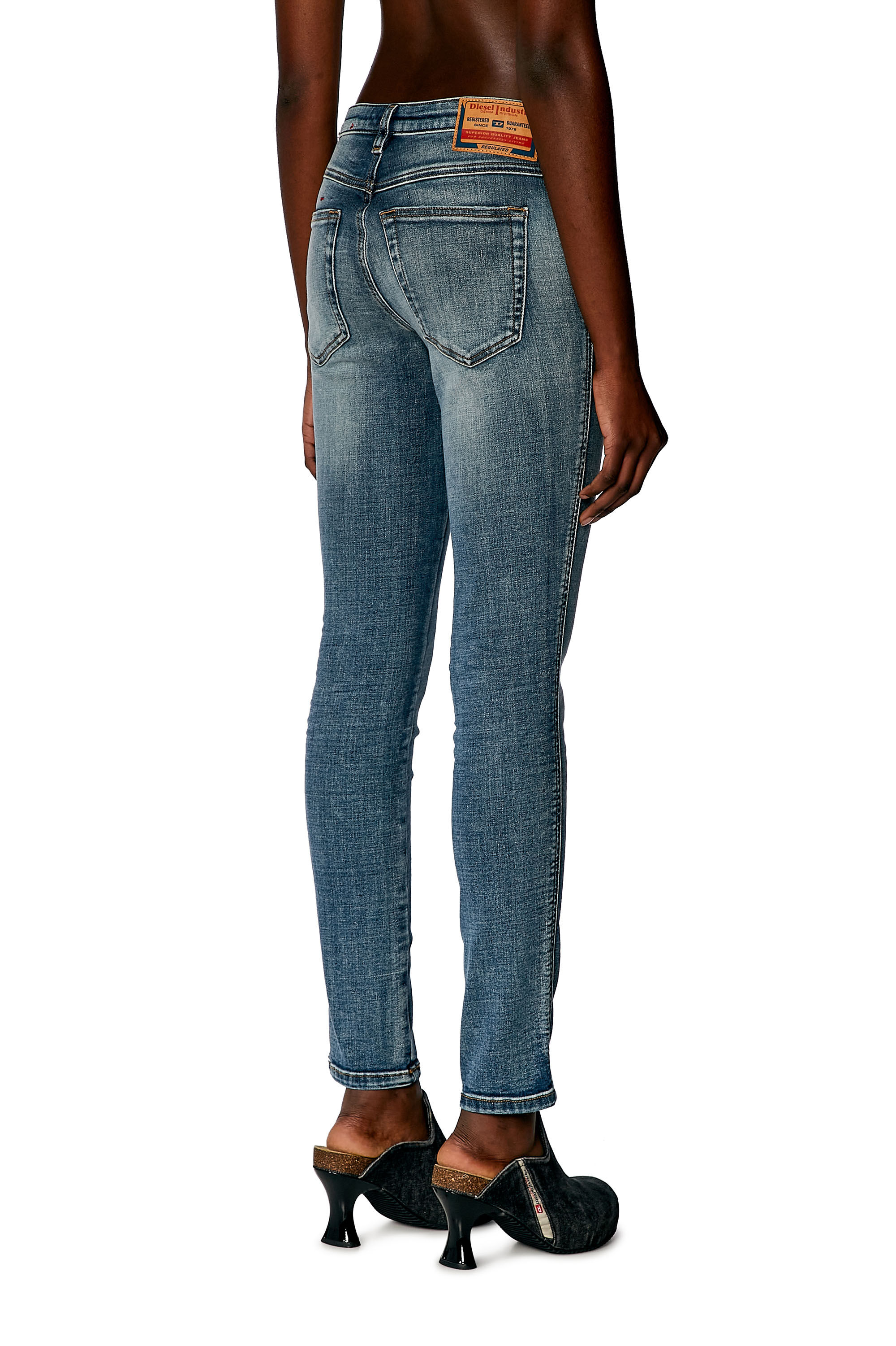 Diesel - Skinny Jeans 2015 Babhila 0PFAW, Blu medio - Image 4