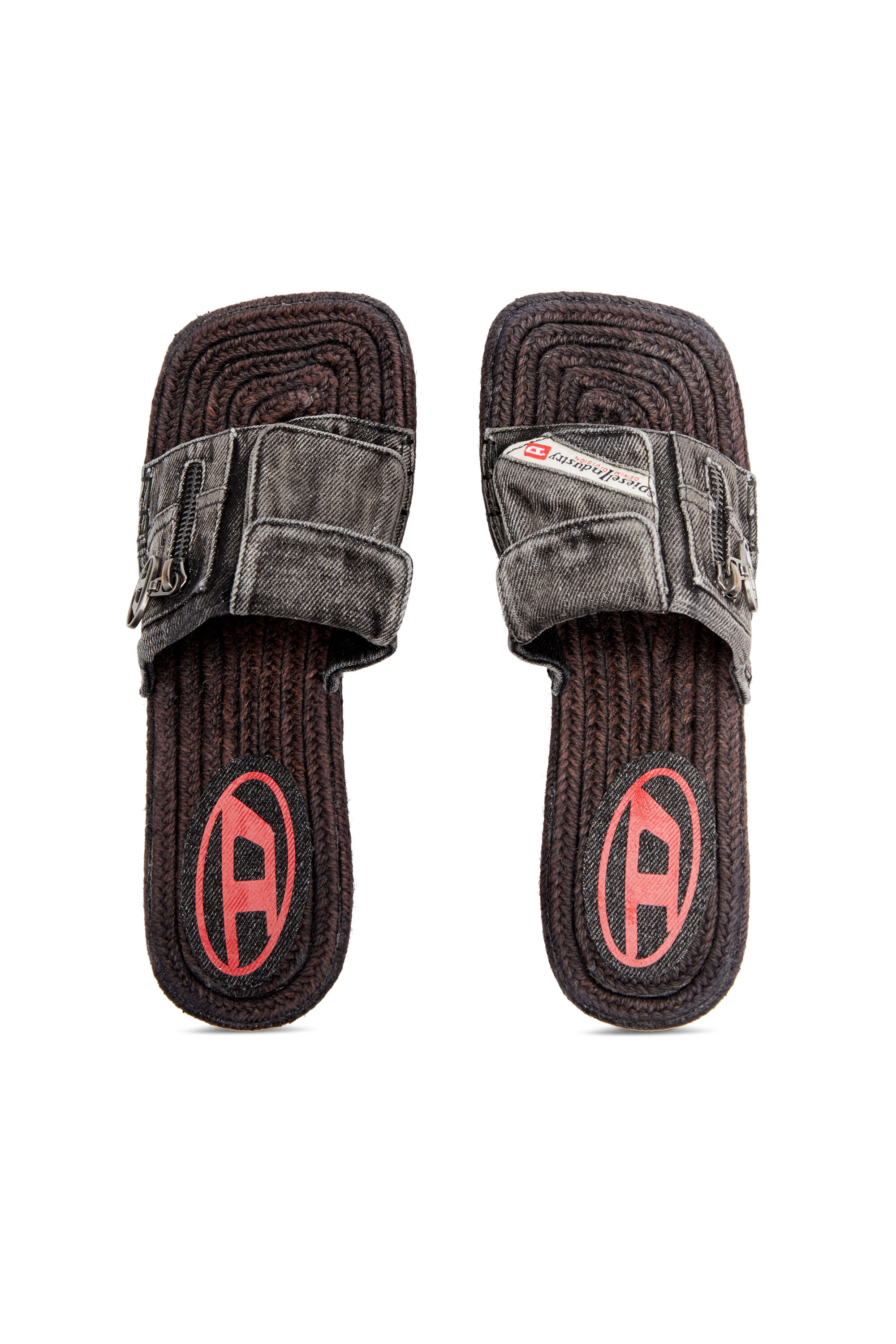 Diesel - D-IBIZA 40 PCK, D-Ibiza-Platform espadrilles in denim Donna in Nero - 4