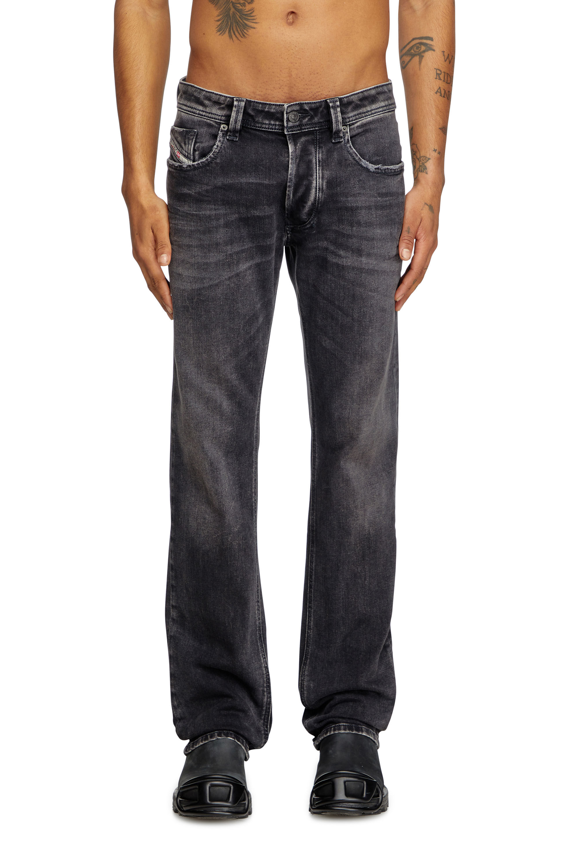 Diesel - Regular Jeans 1985 Larkee 09K51 Uomo, Nero/Grigio scuro - Image 3