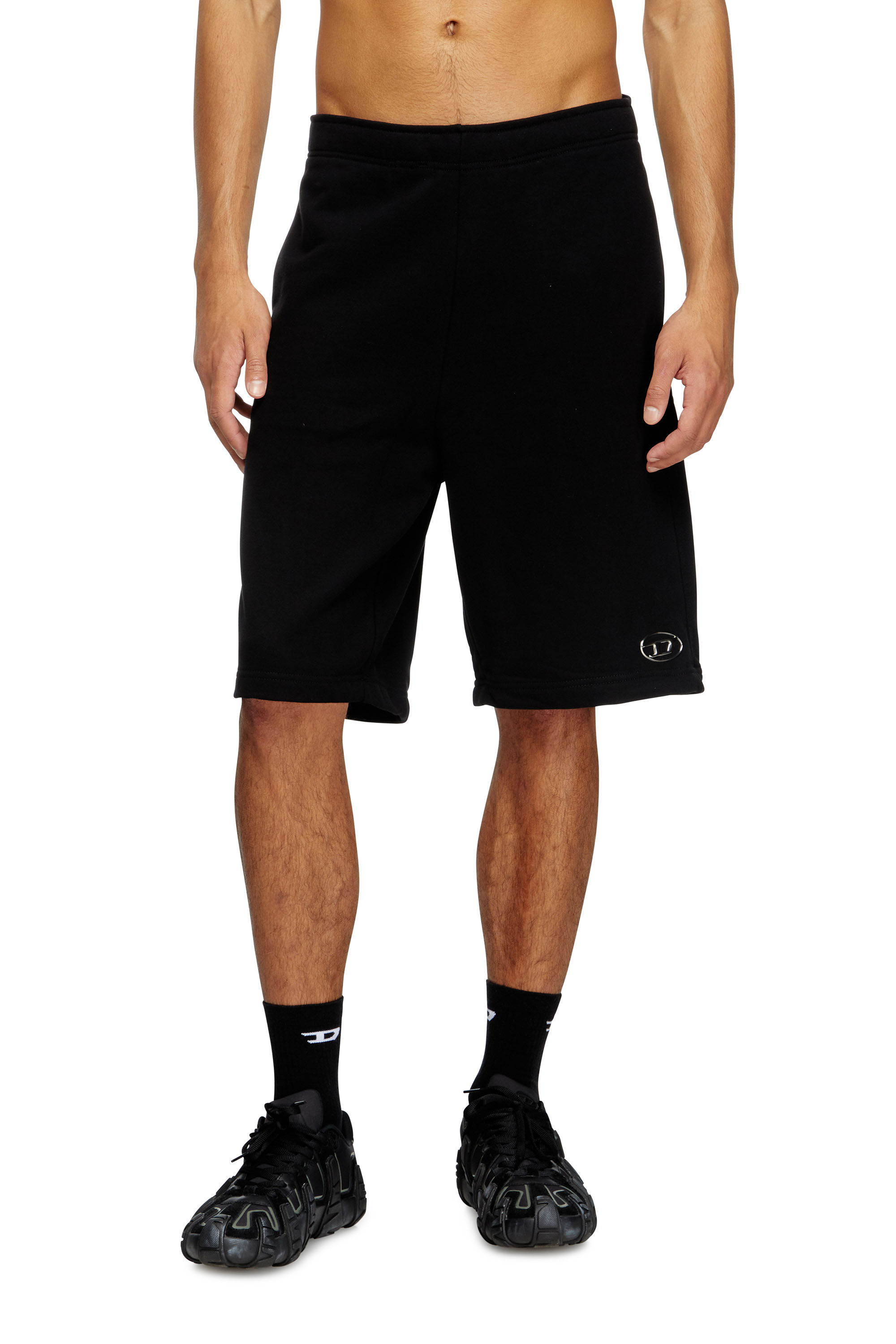 Diesel - P-MARSHY-OD, Short sportivi con logo a iniezione Uomo in Nero - 3