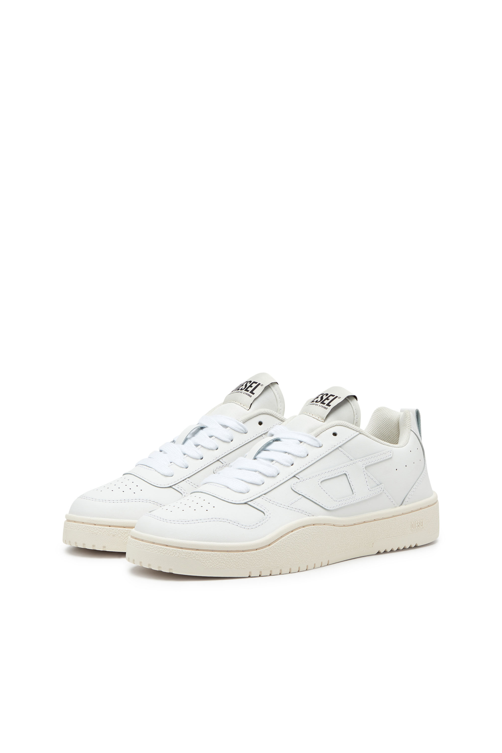 S Ukiyo Low Sneaker low top in pelle e nylon Donna Bianco Diesel