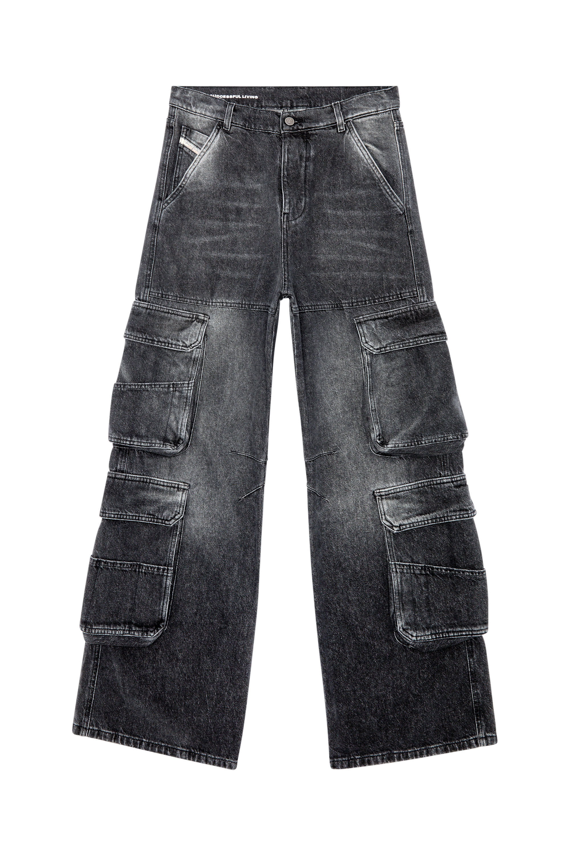 Diesel - Straight Jeans 1996 D-Sire 0HLAA, Nero/Grigio scuro - Image 2