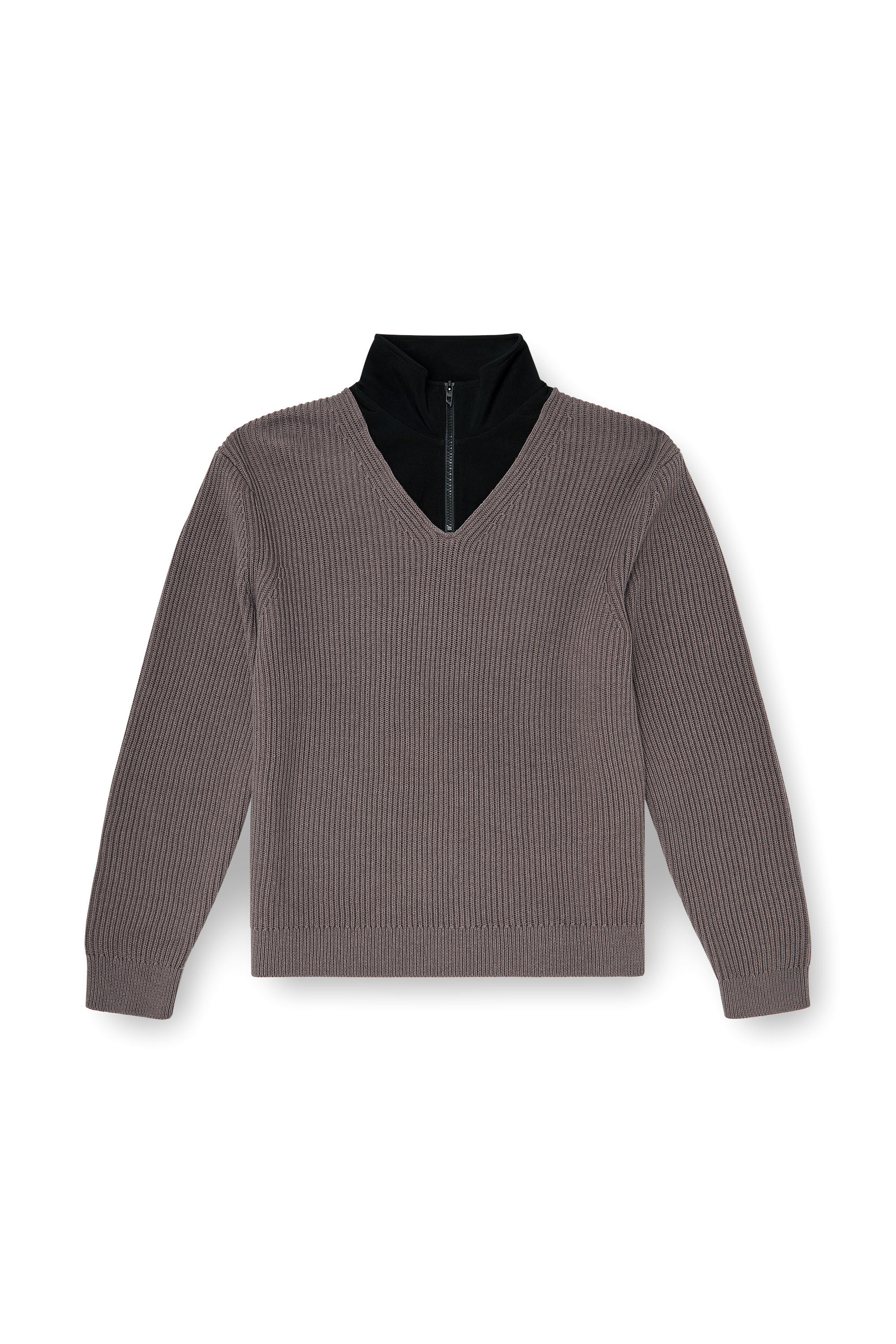 Diesel - K-MAMU, Pullover mezza zip con collo a strati Uomo in Multicolor - 2