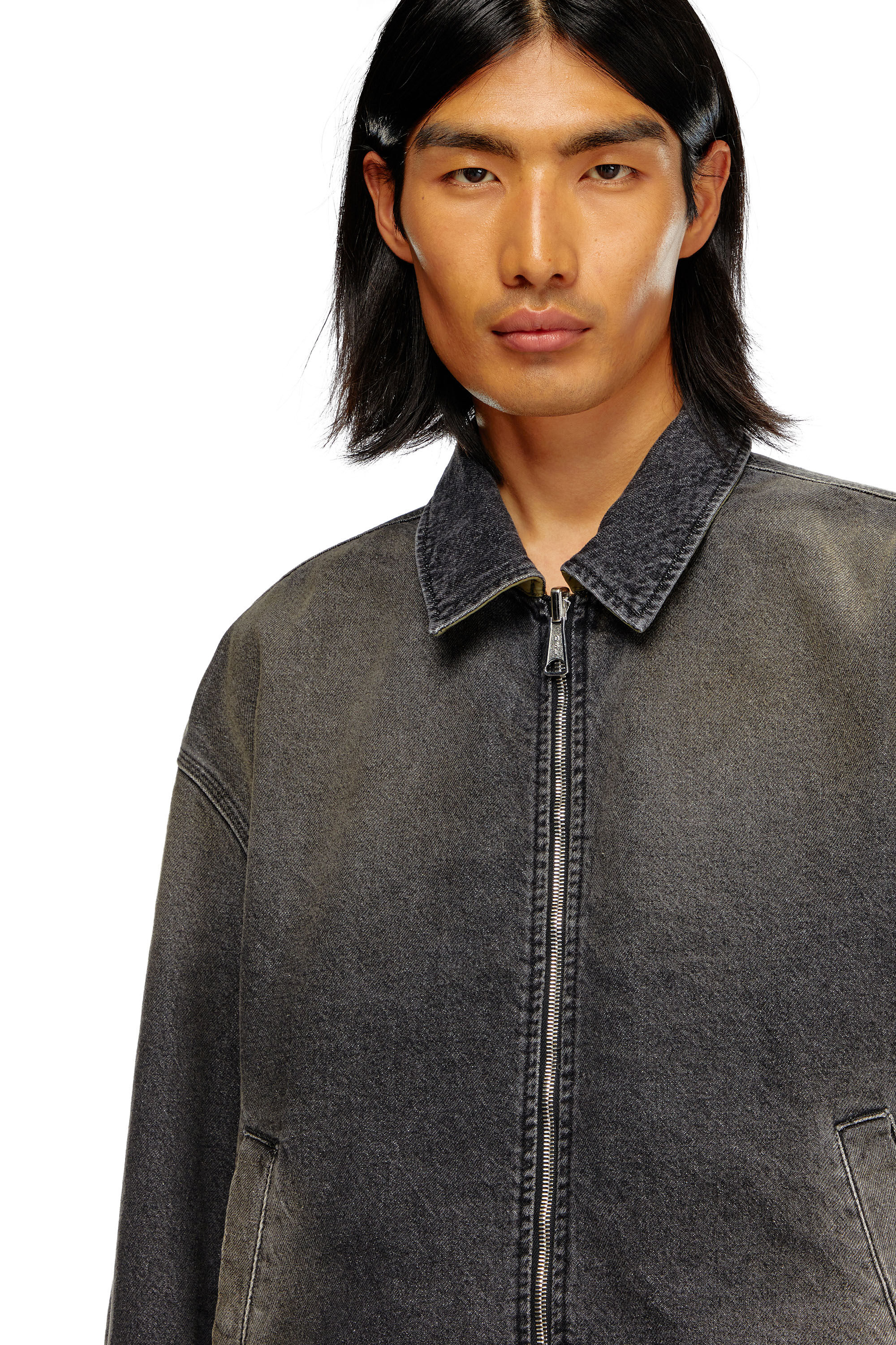 Diesel - D-STACK-S, Giacca reversibile in denim e nylon Uomo in Nero - 5