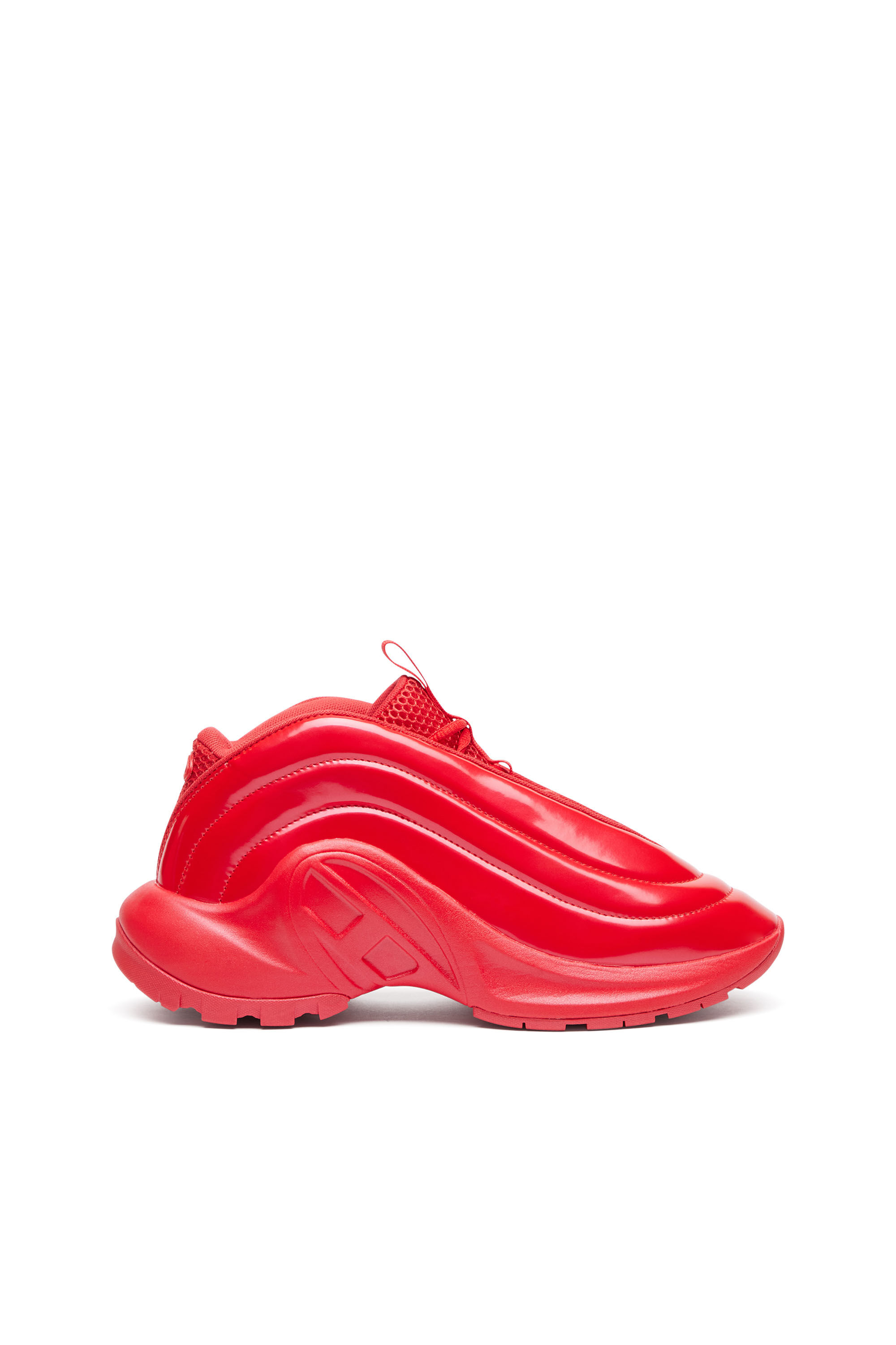 S D Runner Sneaker slip on con fondo Oval D Donna Rosso Diesel