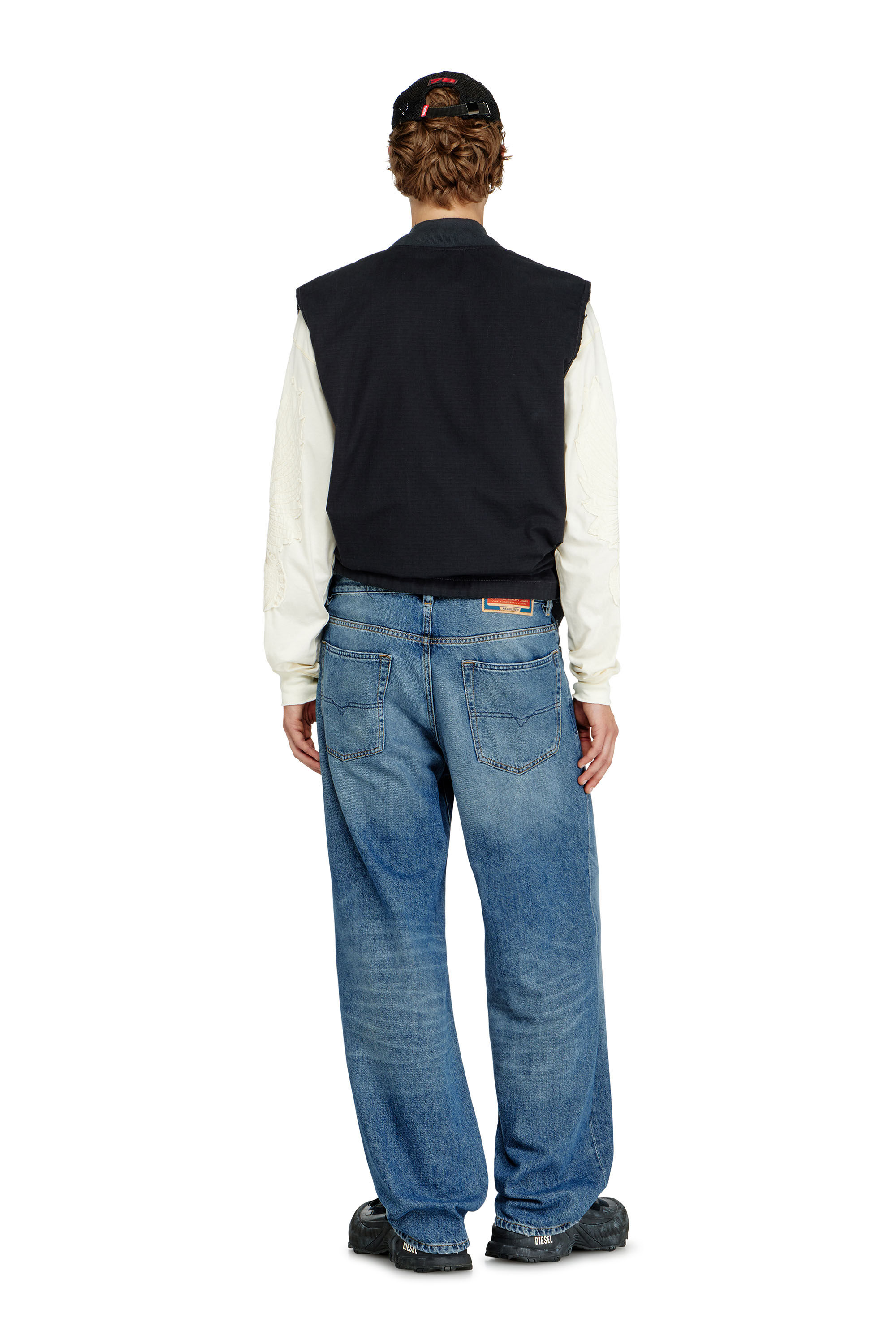 Diesel - Relaxed Jeans 2001 D-Macro 09P61 Uomo, Blu medio - Image 3