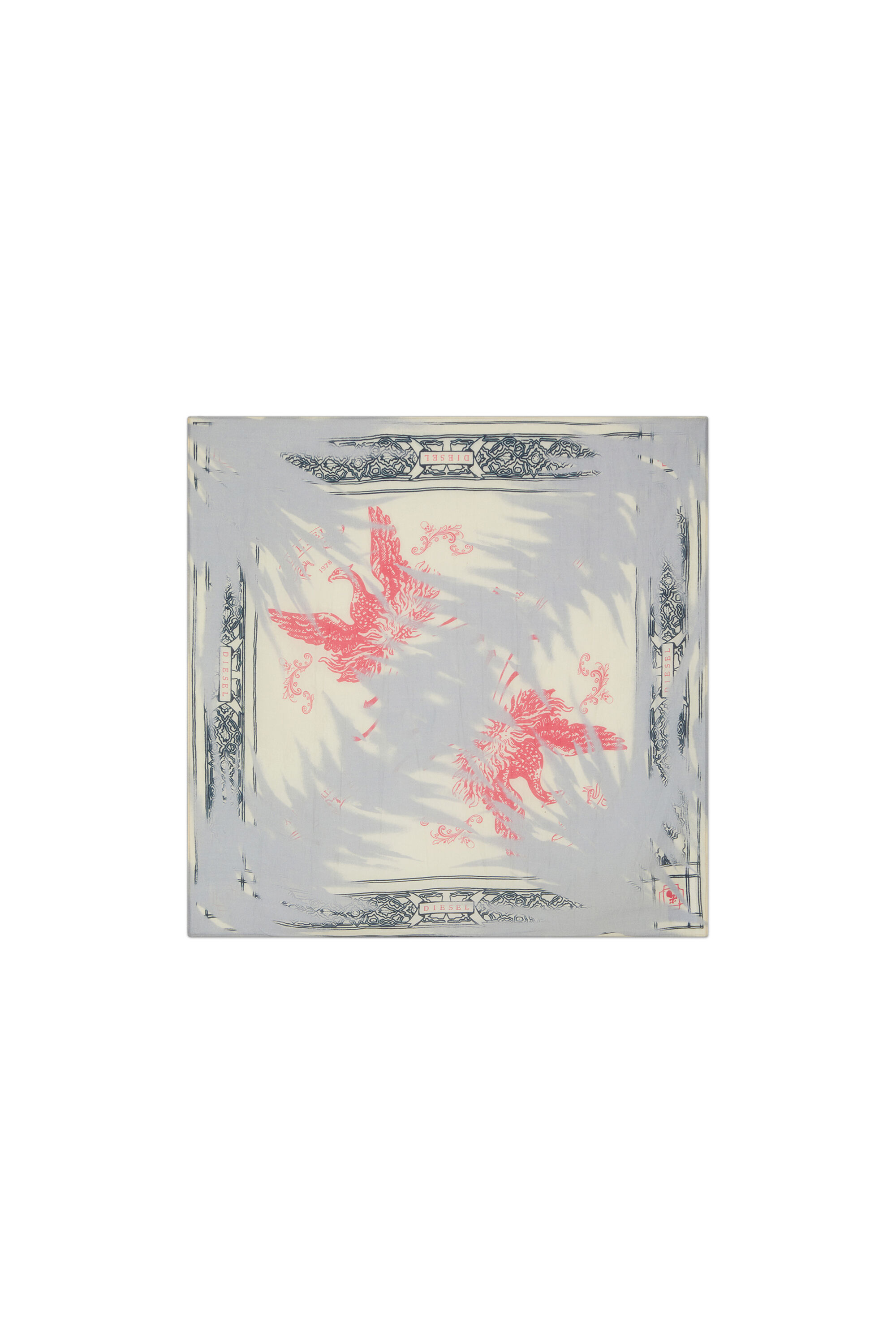 Diesel - S-ANTA, Sciarpa con stampa Eagle Bandana Uomo in Multicolor - 1