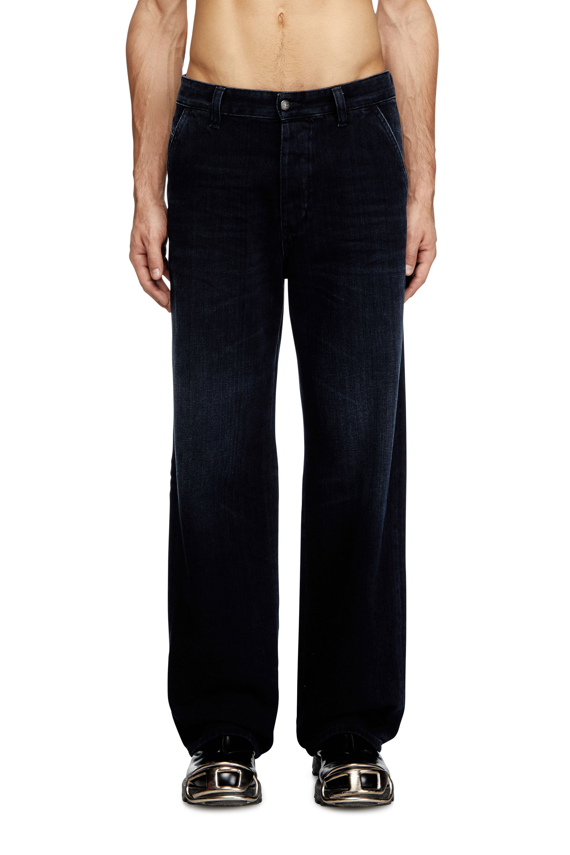 Diesel - Regular Jeans D-Phant-chino 09L54 Unisex, Blu Scuro - Image 3