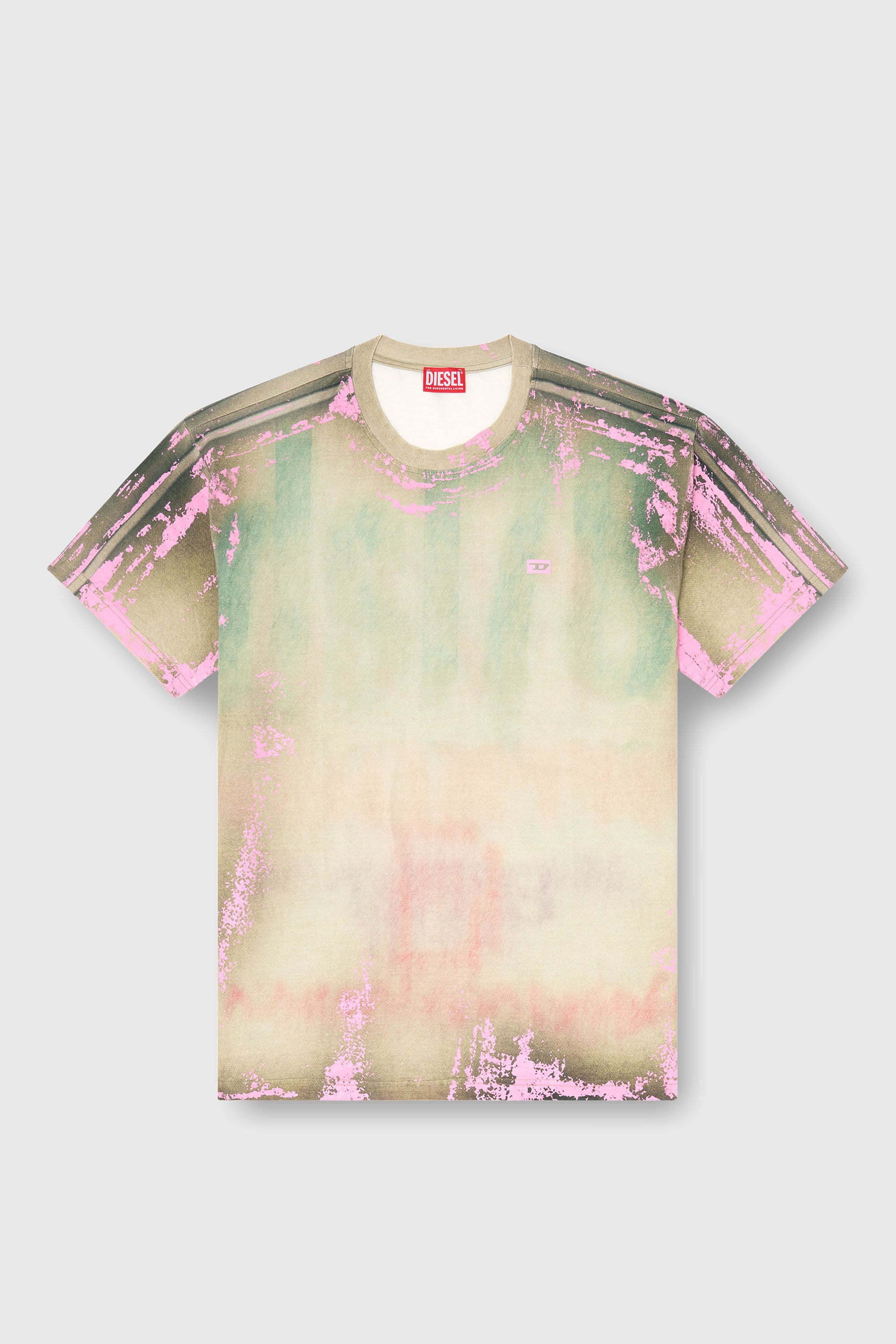 Diesel - T-FILMY-SHO, T-shirt in jersey effetto pelle craquel&eacute; Uomo in Multicolor - 2